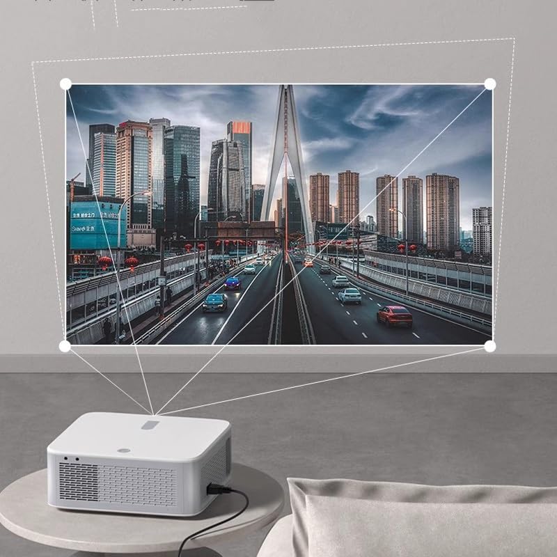 RYMMKOP 1080P HD Projector for Home Theater - Portable Movie Projector with Mobile Screen for Bedroom, Living Room, Office & Outdoor Movie Nights (Perfect Gift Idea)