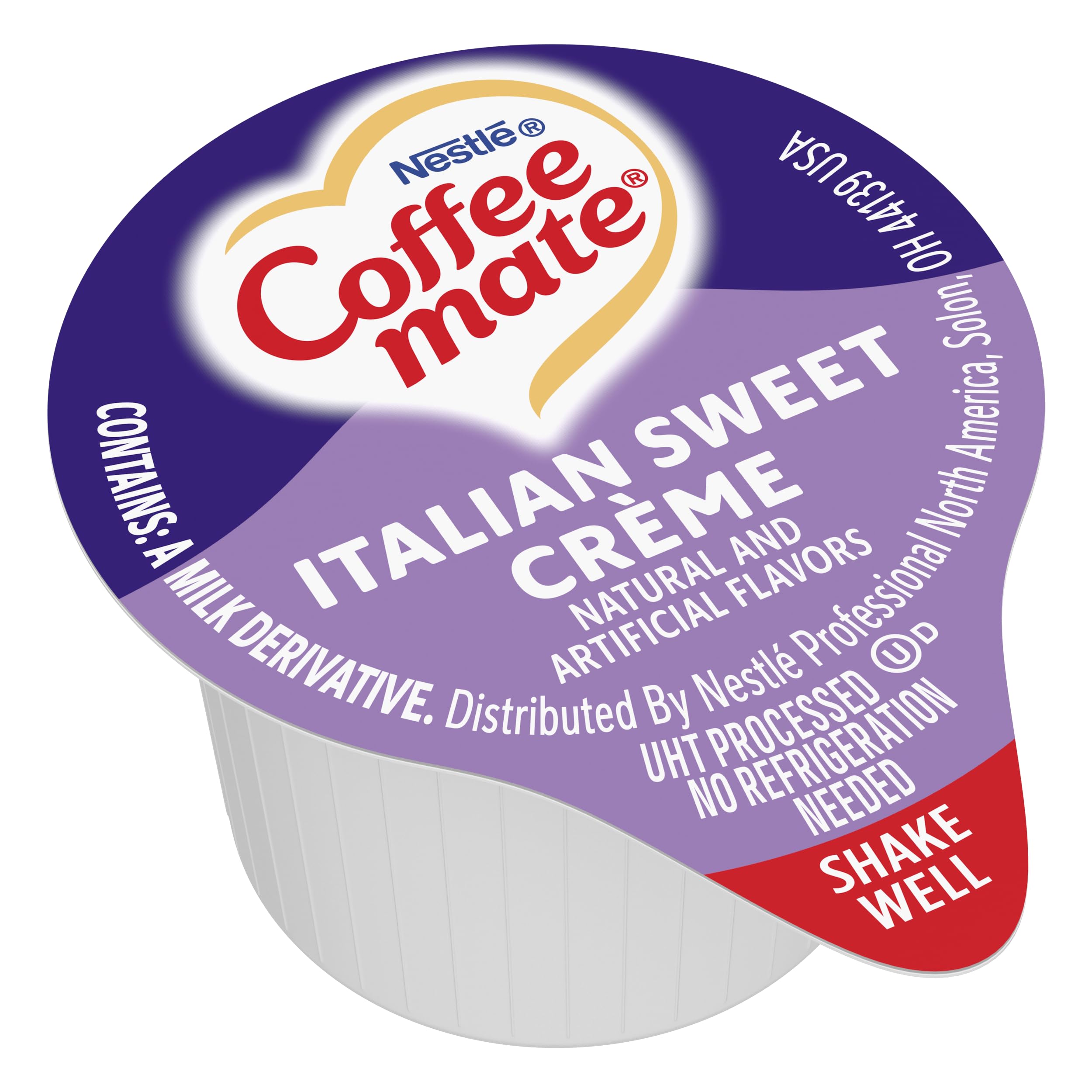 Coffee-Mate 84652 Italian Sweet Creme Liquid Coffee Creamer - 50 Count (0.375 oz Cups) - Perfect for Office Coffee Stations, Cafes & Home Brewing