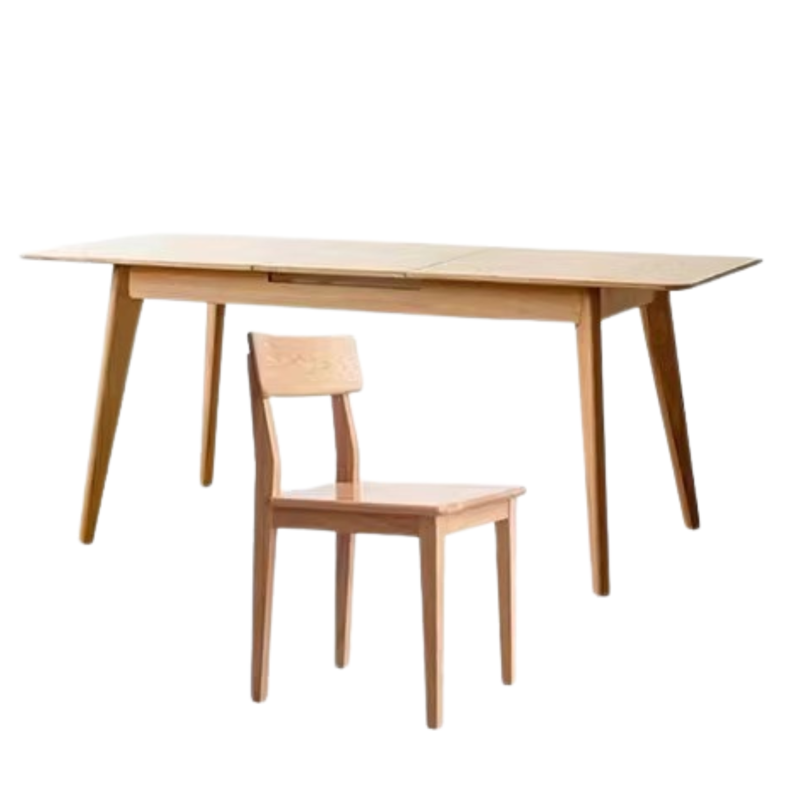 Solid Oak & Ash Wood Nordic Wall Mounted Extendable Dining Table - Space Saving Retractable Design for Small Apartments & Modern Homes