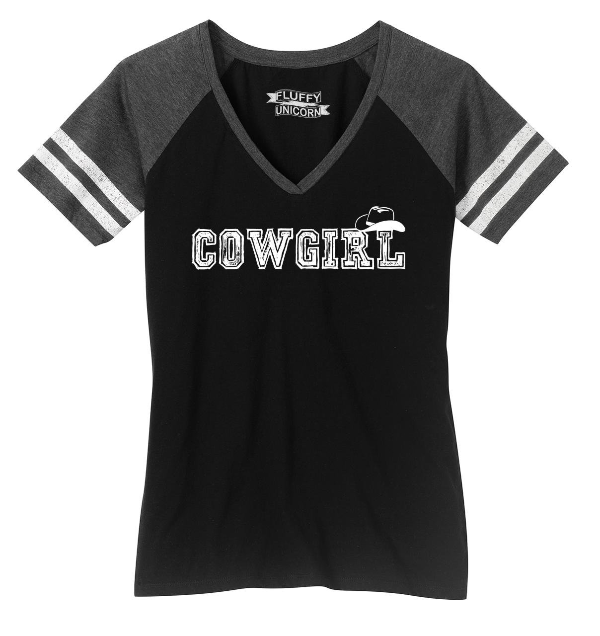Funny Cowgirl T-Shirt for Women - Cute Western Southern V-Neck Tee for Country Music Fans & Rodeo Events | Perfect for Concerts, Parties & Casual Wear