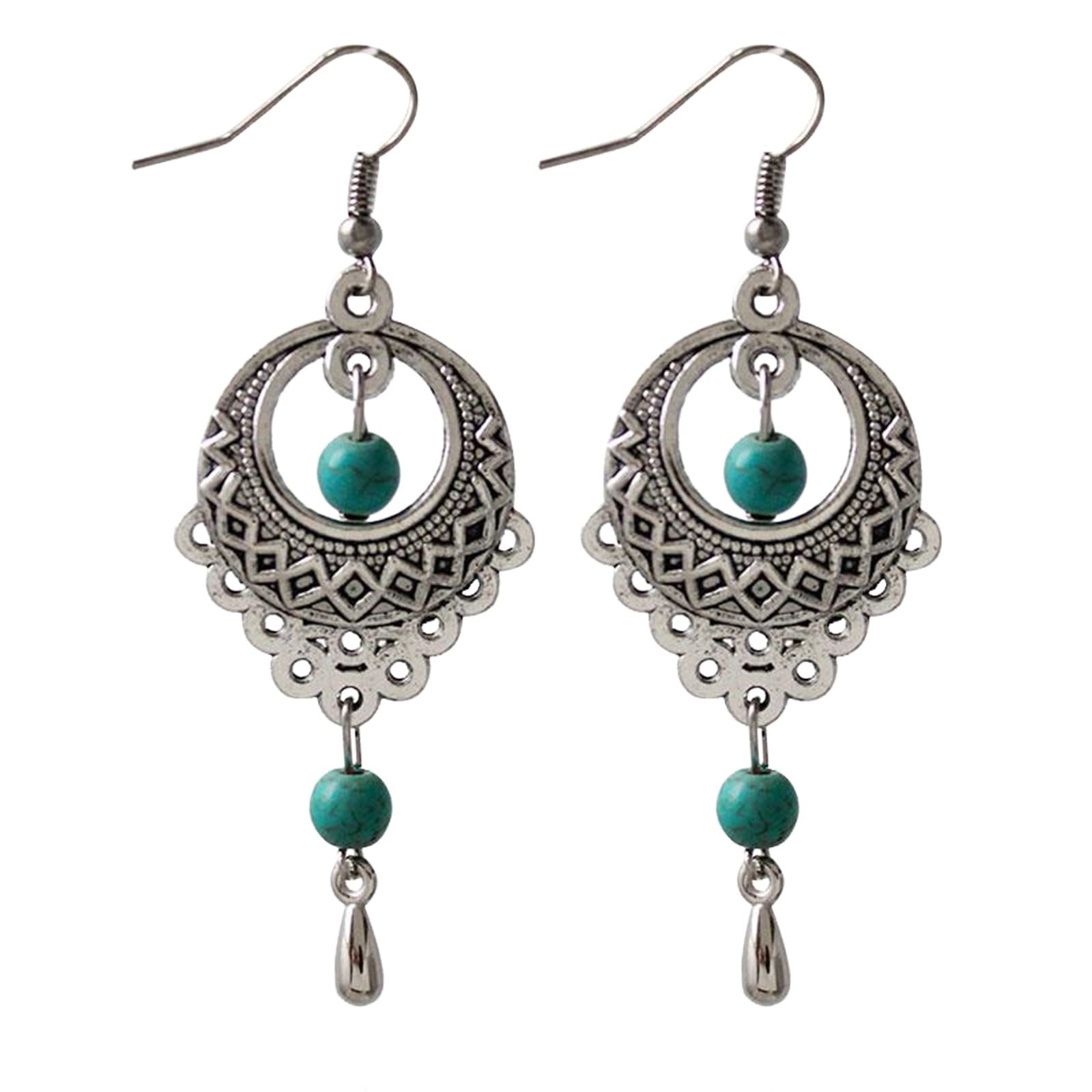 Vintage Bohemian Stud Earrings for Women - Small European & American Style Hook Earrings - Perfect for Parties, Weddings & Everyday Wear
