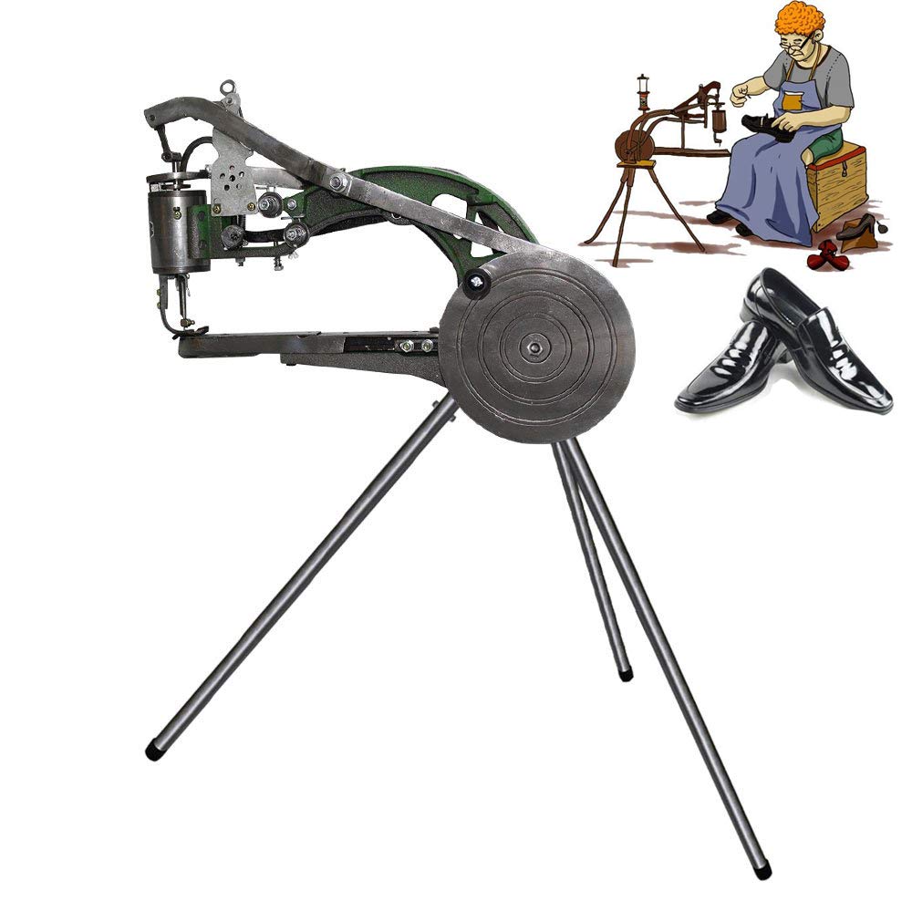ZXMOTO Leather Sewing Machine - Heavy Duty Manual Cobbler Shoe Repair Machine with Dual Nylon Thread - Perfect for Leather Craft, Shoe Making, DIY Repairs & Upholstery Projects