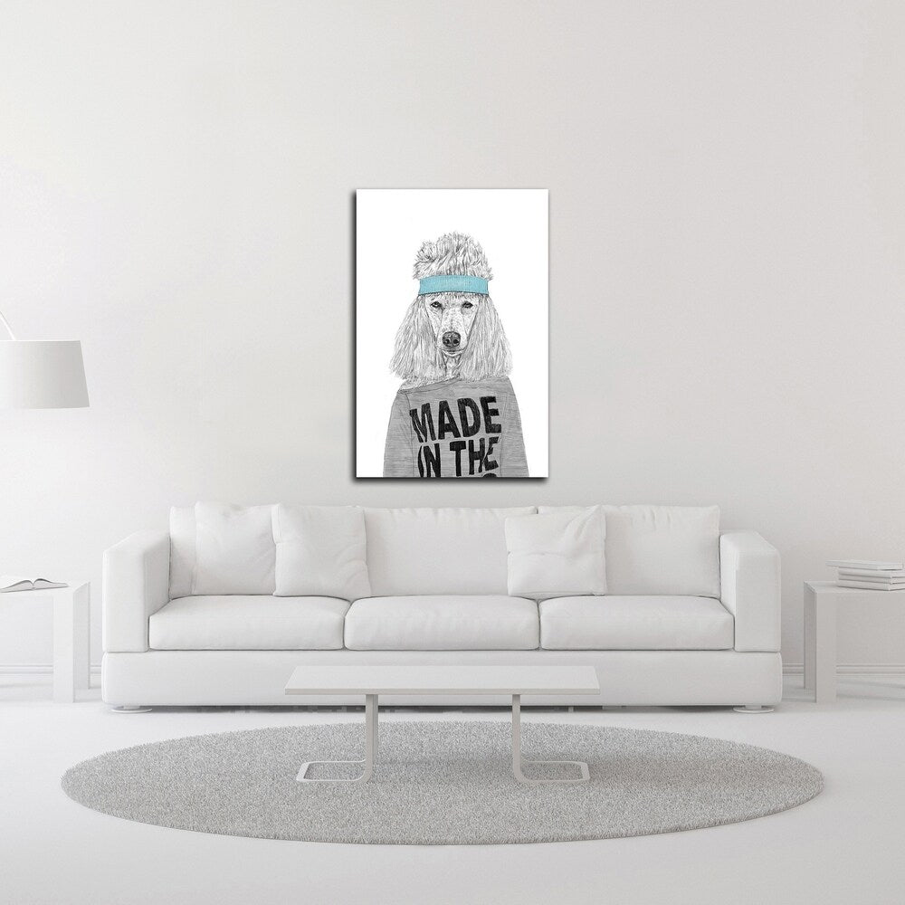 80's Bitch by Balazs Solti - Premium Canvas Wall Art Print - Ready to Hang - Perfect for Home Decor, Office & Gift Giving