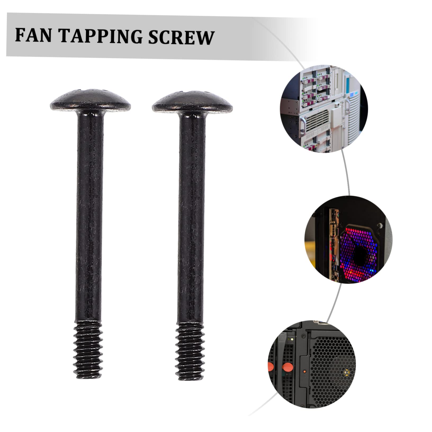 HOMSFOU 150pcs Computer Case Fan Screws - Metal Cooling Fan Mounts for SSD Chassis, Notebook & PC Cooling - Round Head Screws for Ceiling Fan & Computer Fan Installation - Perfect for DIY PC Builds & Upgrades