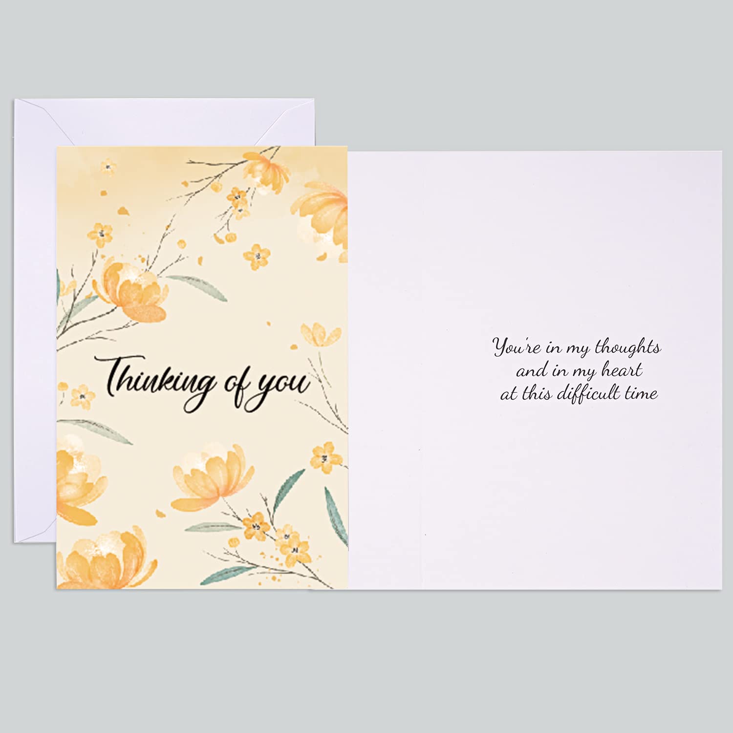 24 Pack Sympathy Cards with Envelopes - Floral Butterfly Condolence Cards with Inspirational Messages, Watercolor Design (4×6 inches) - Perfect for Comforting Grieving Friends & Family