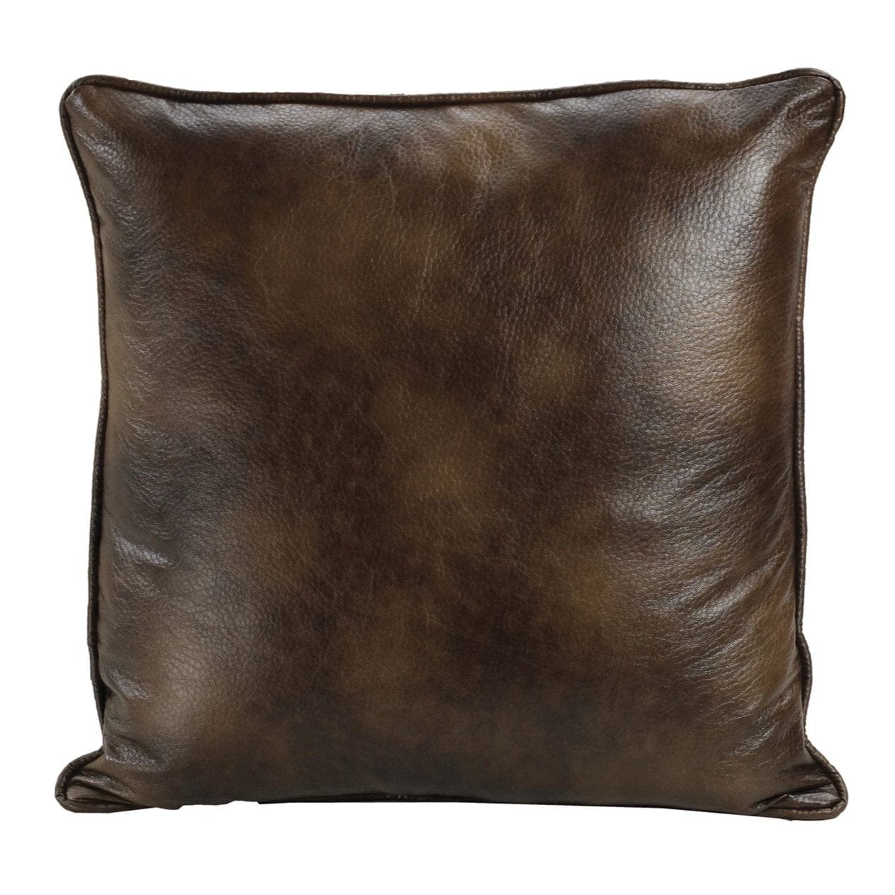 Luxury Brown Faux Leather Euro Pillow Cover - 26x26 Inches Decorative Throw Pillow for Sofa, Bed & Home Decor - Perfect for Living Room, Bedroom & Dorm