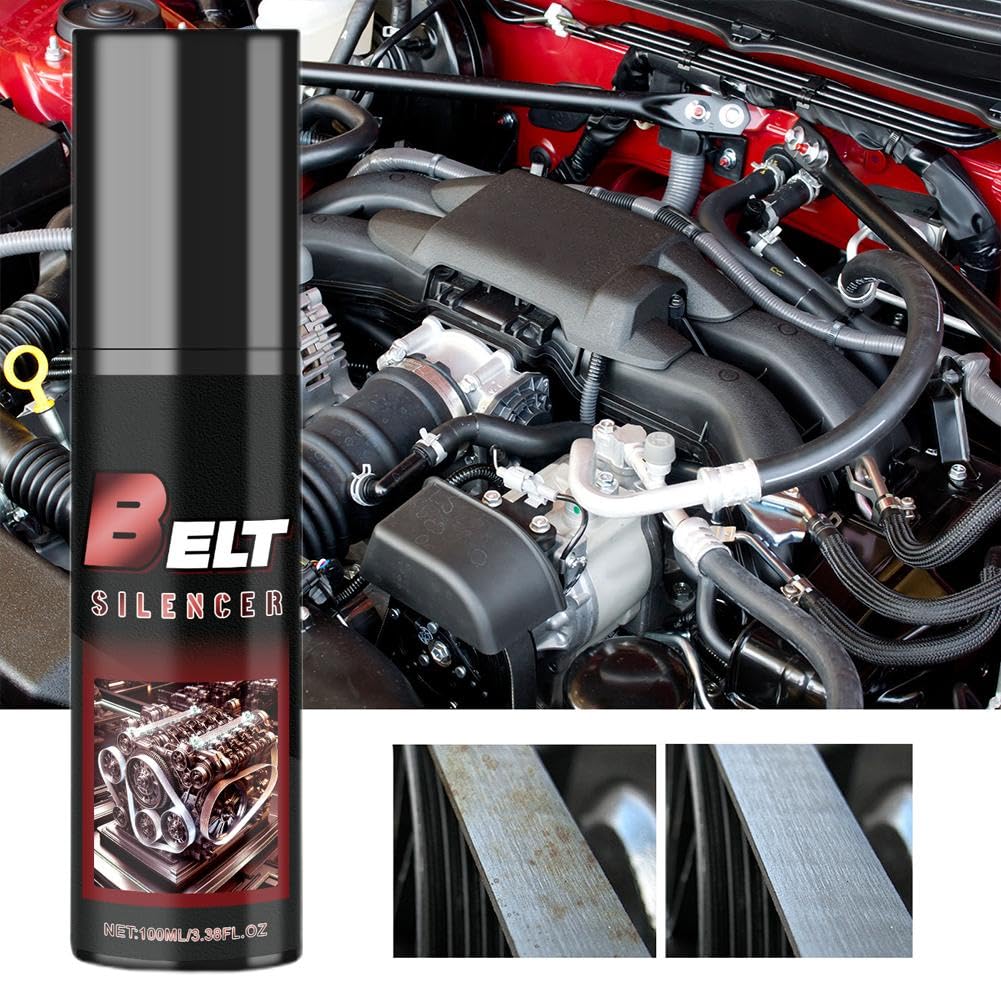 Belt Dressing Spray for Automotive - 100ml Engine Belt Lubricant & Noise Silencer | Reduce Squeaking & Protect Car Belts | Ideal for Daily Driving, Long Trips & Vehicle Maintenance