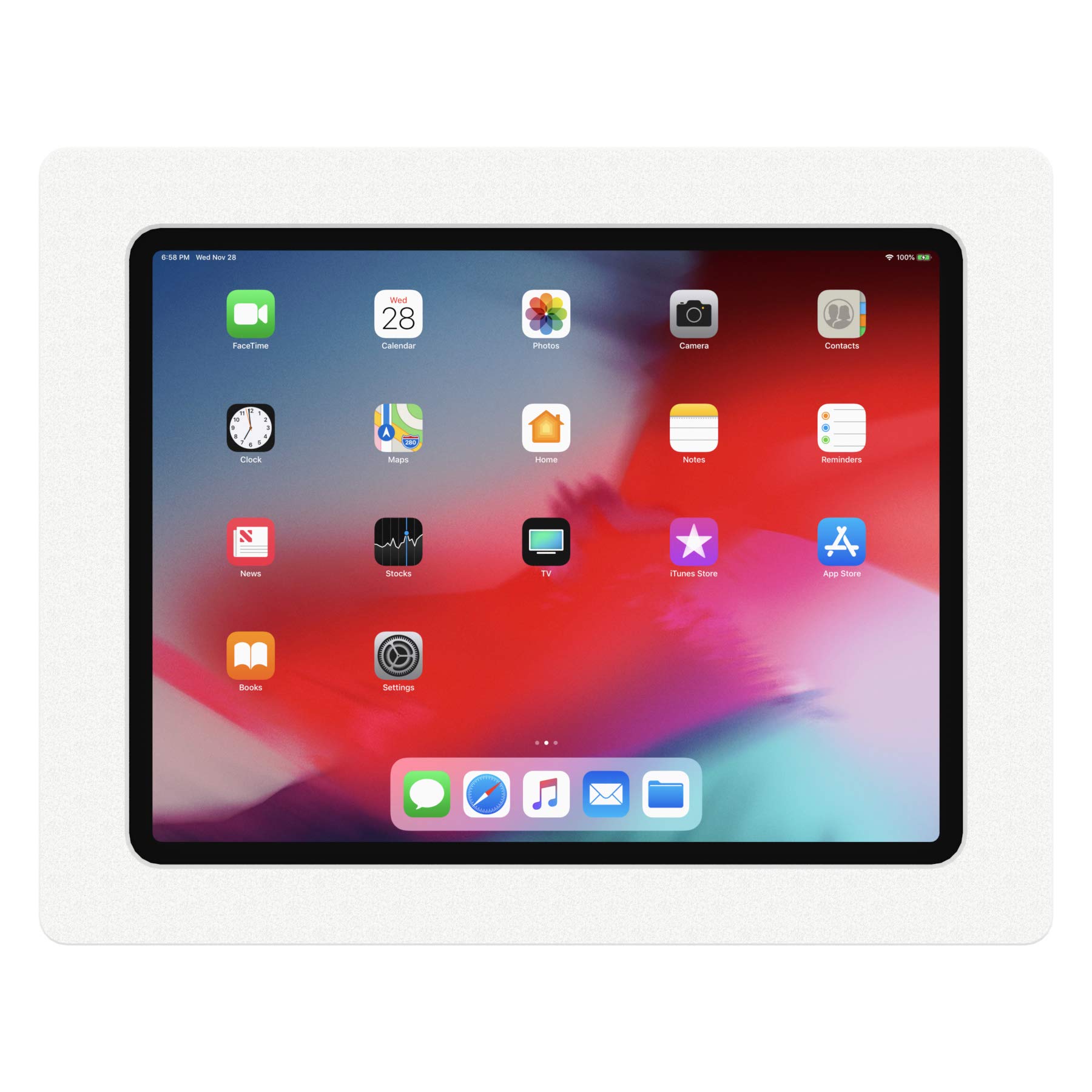 VidaMount White Exposed Rear Camera VESA Mount Enclosure for iPad Pro 12.9