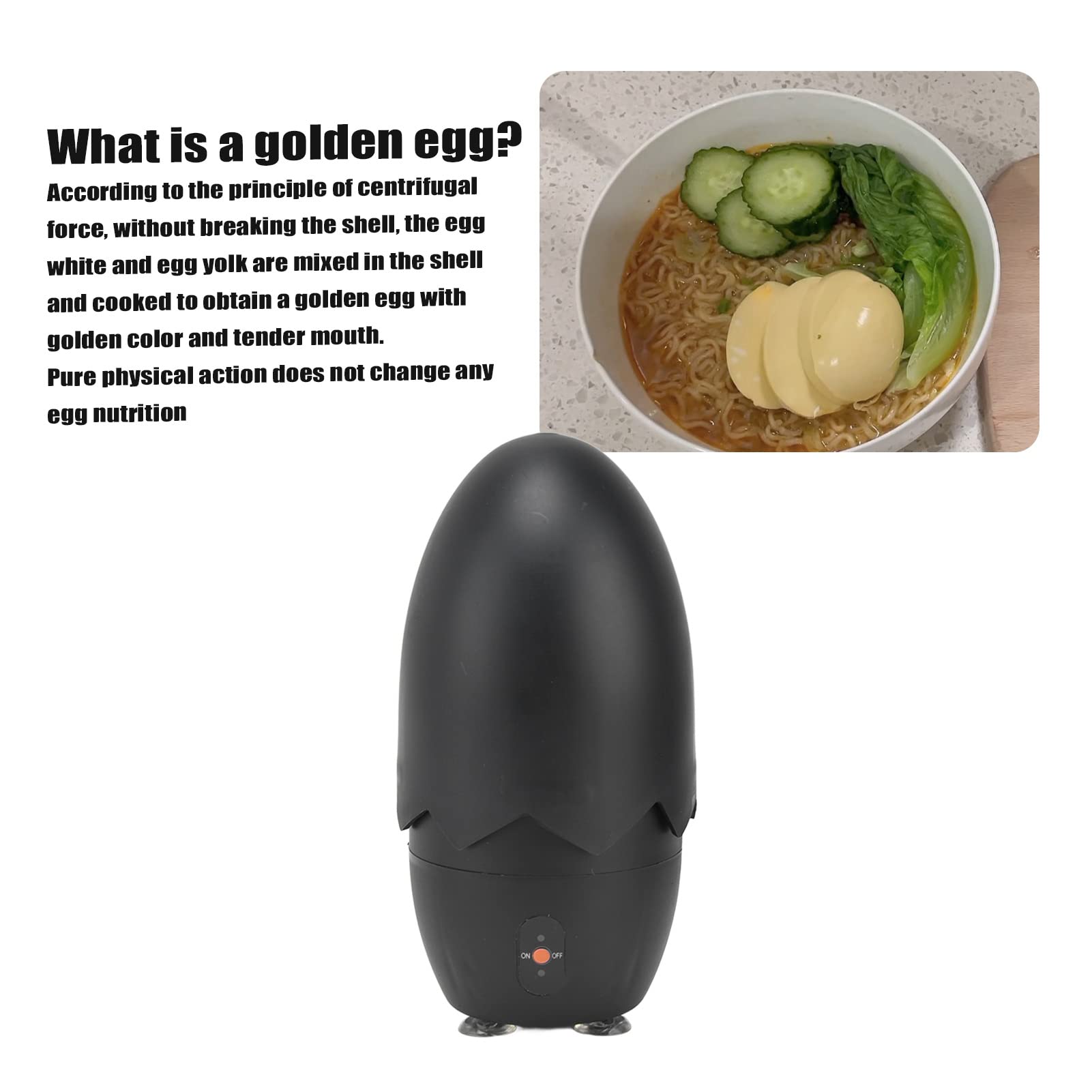 GLOGLOW Electric Egg Yolk Mixer - Portable Golden Egg Maker & Egg Spinner Scrambler - Kitchen Gadget for Mixing Eggs & Hard Boiled Eggs - Perfect for Baking, Cooking & Meal Prep