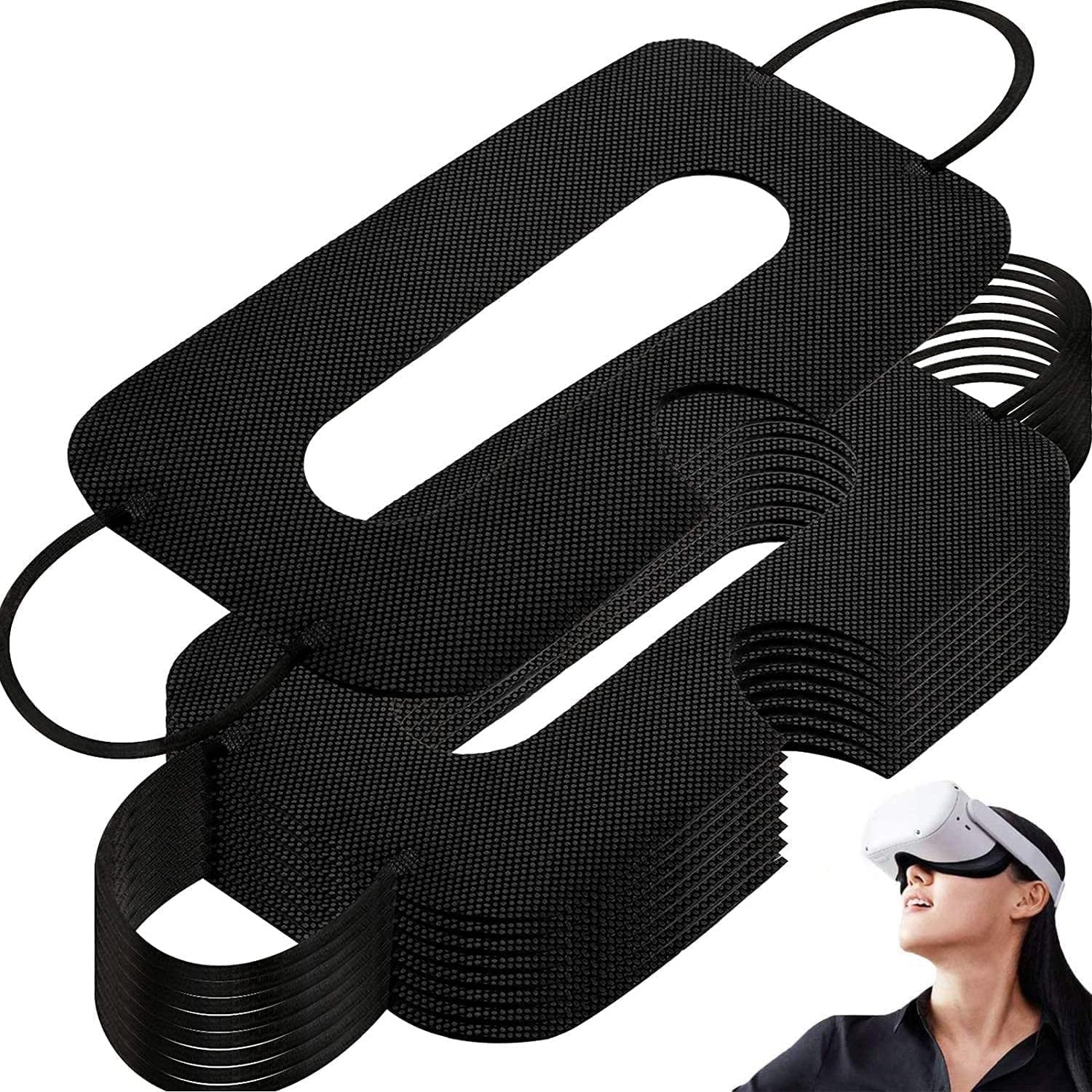 Henoot VR Lens Cover Replacement - Dustproof 3D VR Mask - Universal Non-Woven Fabric - Fits Most VR Headsets & Face Shapes - Perfect for Gaming, Virtual Reality Experiences & Device Protection