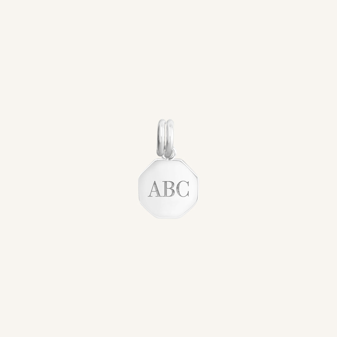 Personalized Engravable Hexagon Charm - Custom Name or Initial Jewelry for Necklaces, Bracelets & Keychains - Perfect for Gifts, Anniversaries & Special Occasions