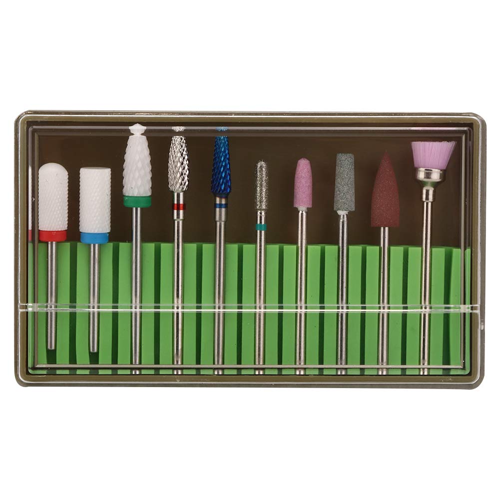 Professional Nail Drill Bits Set for Gel Nails - Ceramic Grinding Stone & Polish Tools (BH-06) - Perfect for Nail Salons, Home Manicures & DIY Nail Art