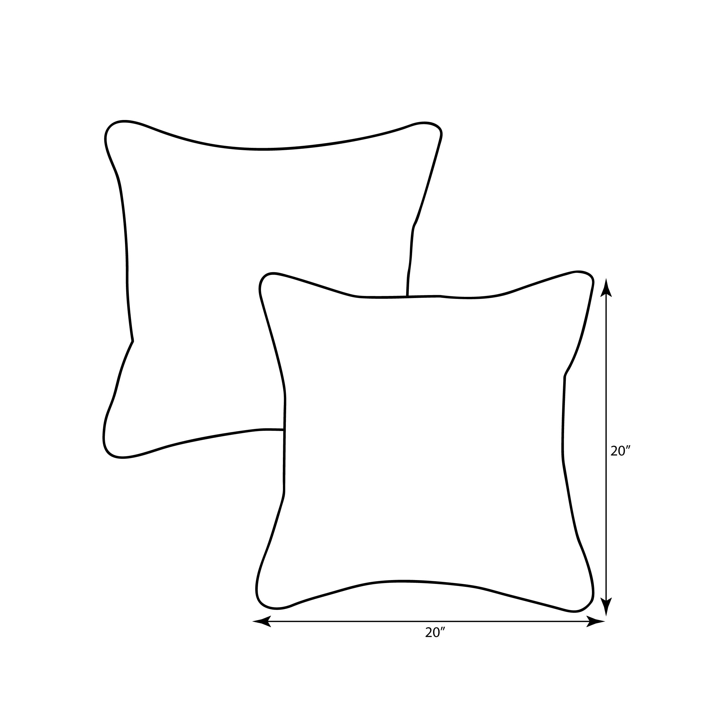 Premium Outdoor/Indoor Throw Pillows Set of 2 - 18.5