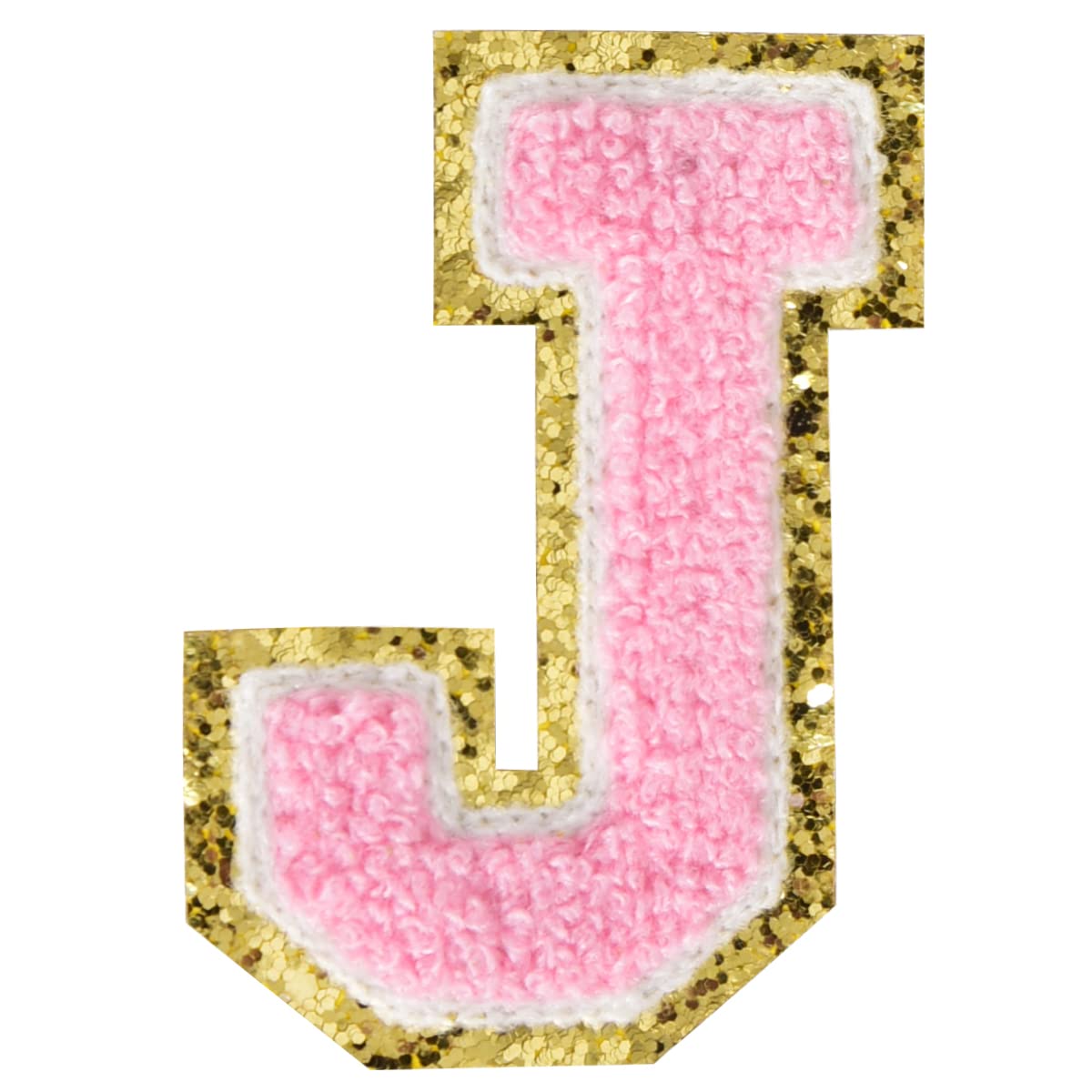 Custom Iron-On Letter Patches for Clothing - Glitter Pink Iron-On Letters (6-Piece Set, 3.14 Inch Height) | Perfect for Jackets, Denim, Bags & DIY Crafts