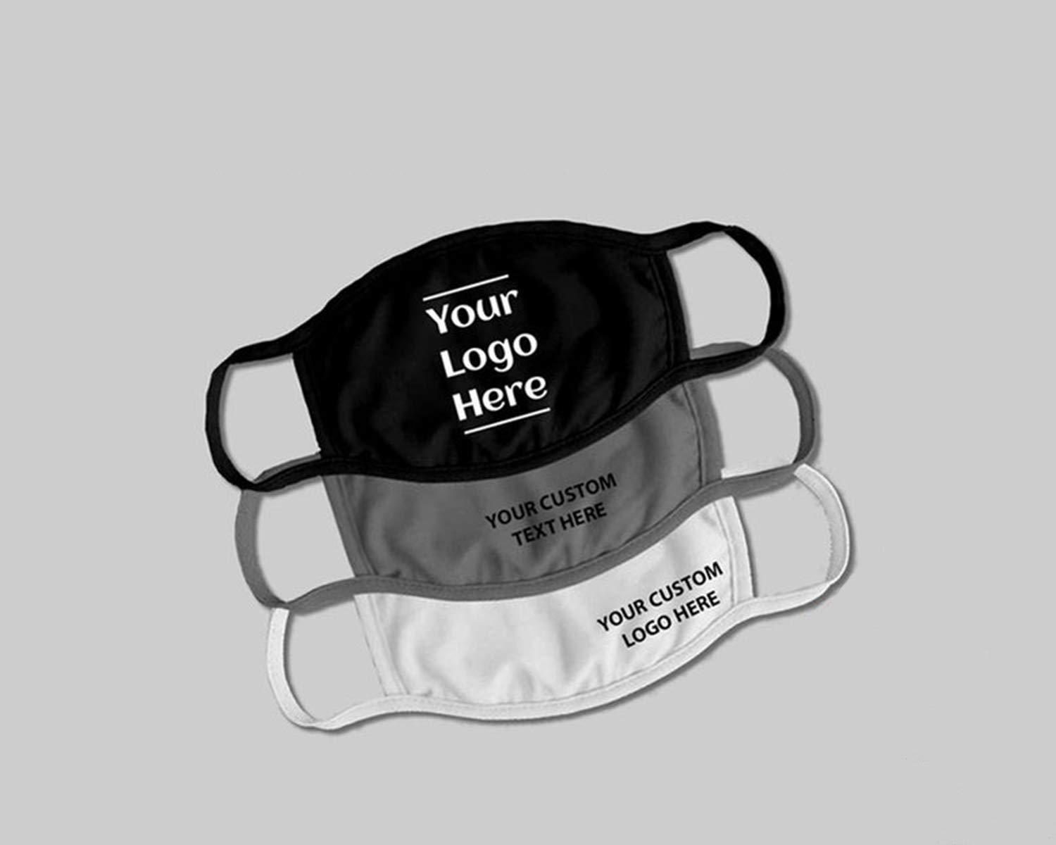 Custom Printed Face Masks with Logo & Text - Bulk Personalized Masks for Schools, Businesses & Events - Reusable & Washable Fabric Face Coverings