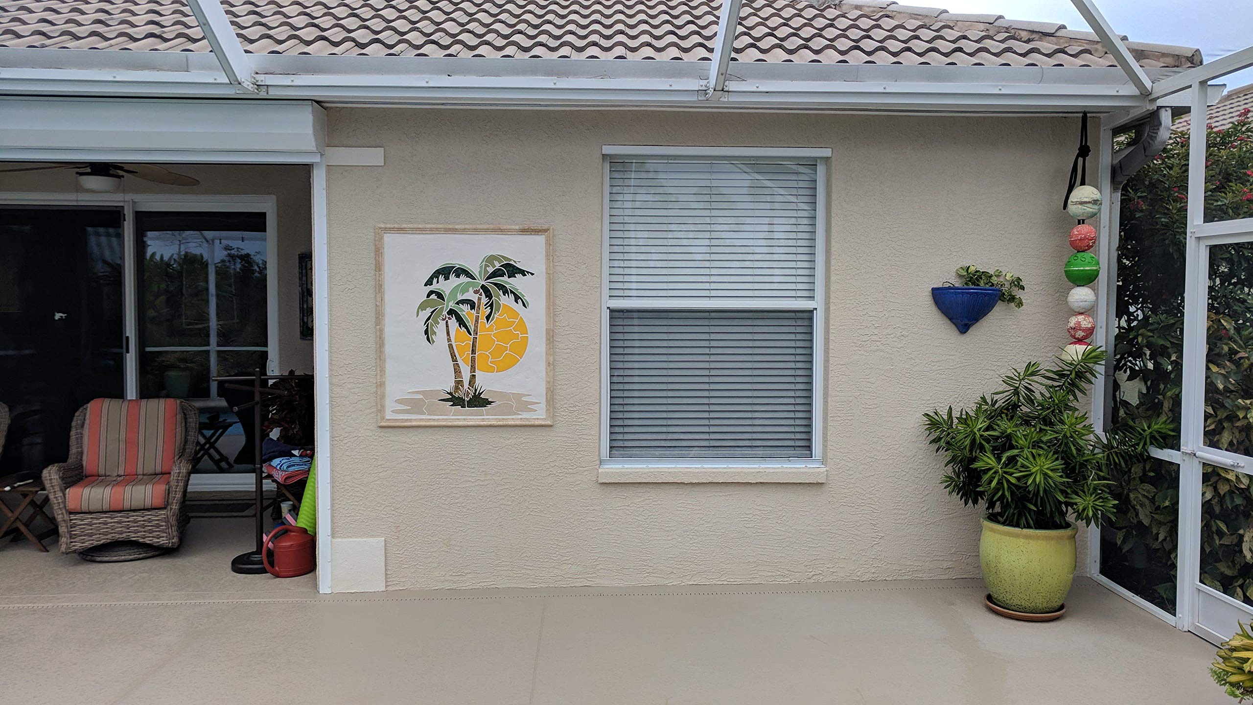 Palm Tree 2 Ceramic Swimming Pool Mosaic Tile (36