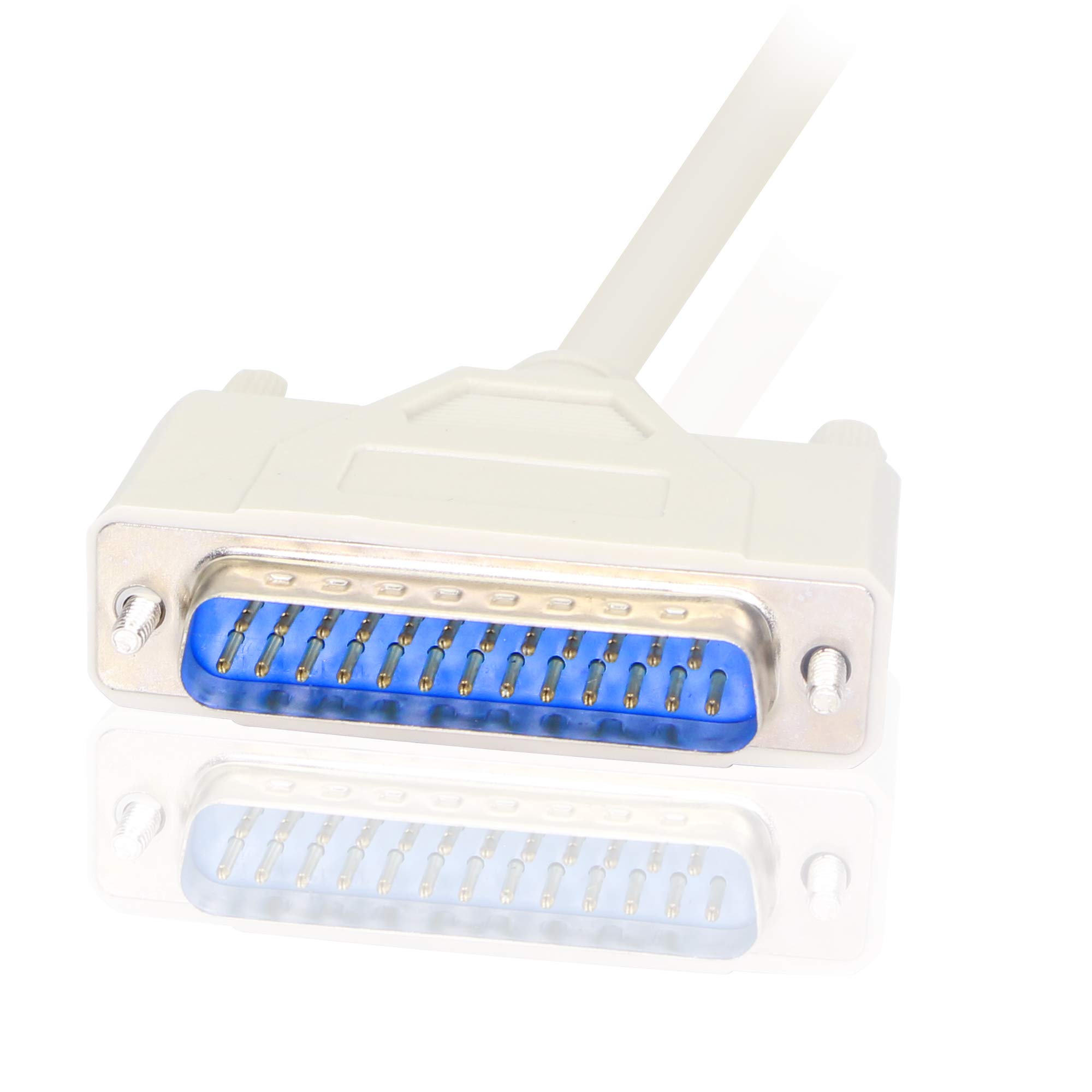 4.5ft DB25 Male to Female Parallel Printer Cable - High-Speed Data Transfer for Computer to Printer Connection - Perfect for Office, Home Printing & Legacy Device Connectivity
