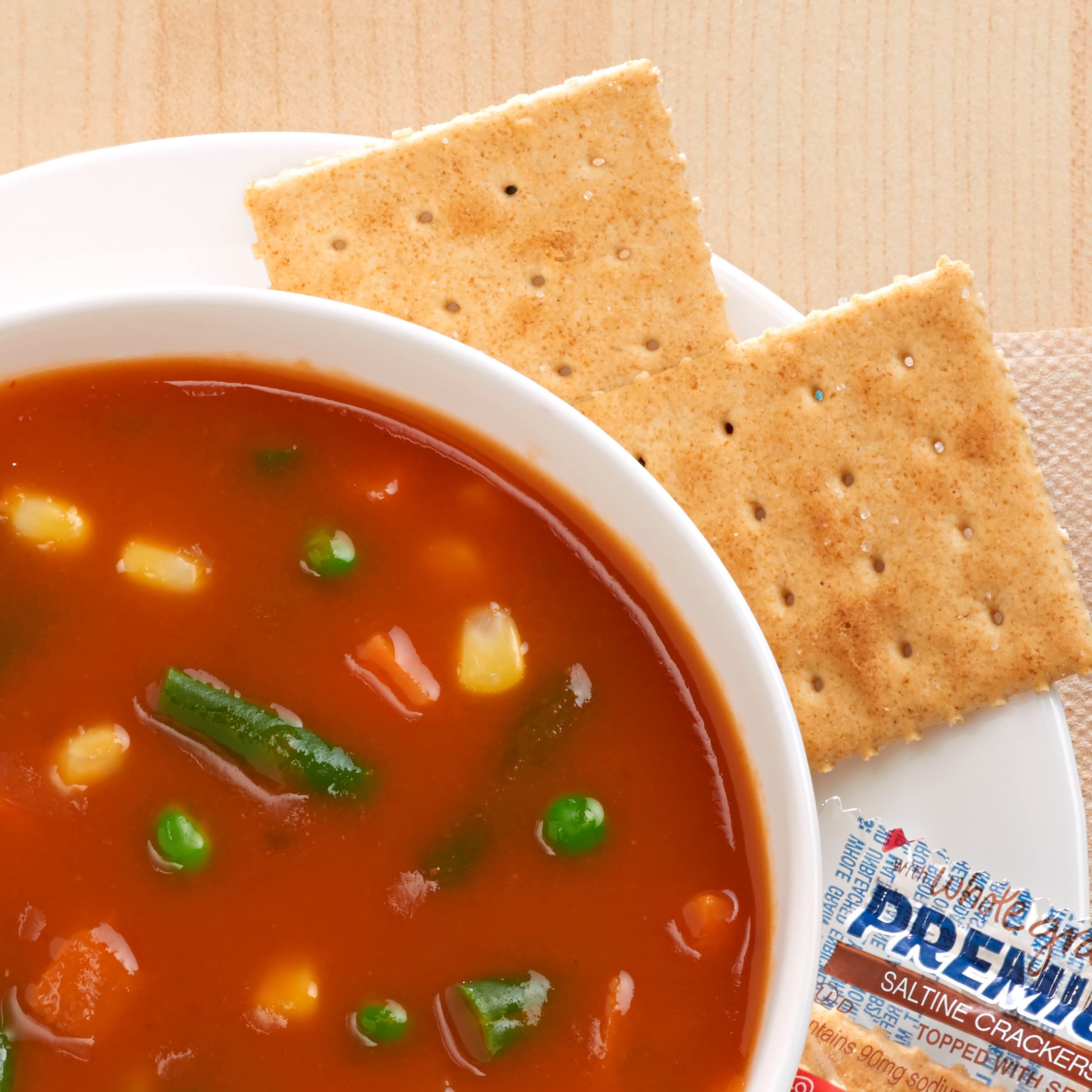 Premium Whole Grain Wheat Saltine Crackers - 1.06 lb Box, Healthy Lunch Snacks & On-The-Go Treats for Office, School, or Road Trips