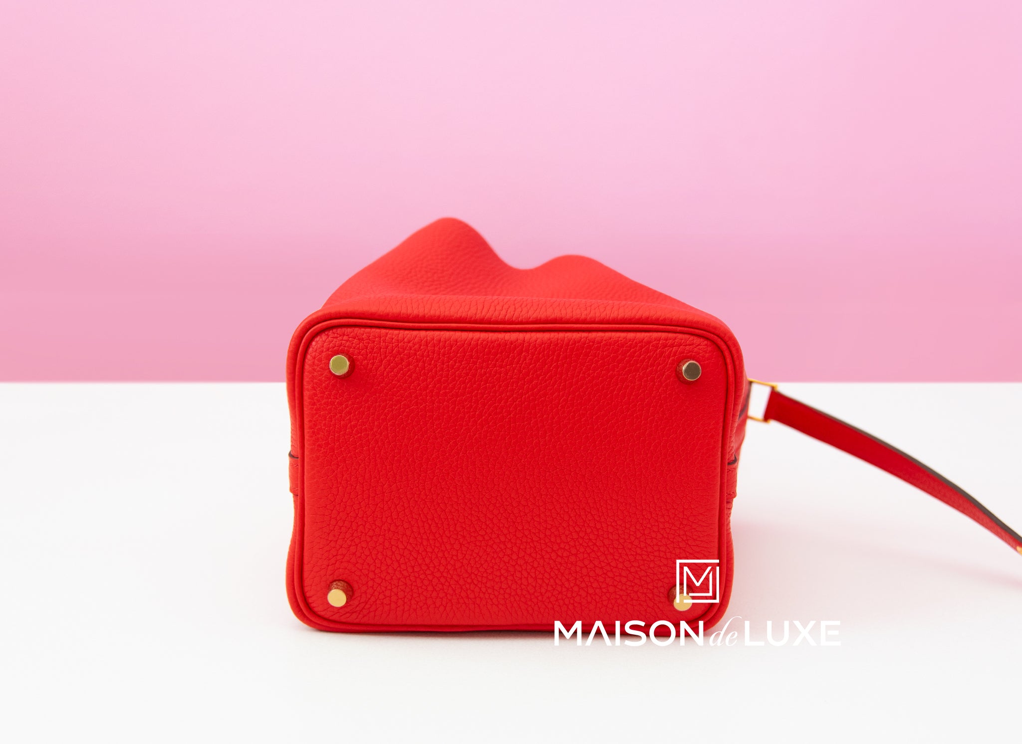 Authentic Hermes Picotin Lock 18 Bag in Rouge de Coeur - Luxury Crossbody Handbag for Women, Perfect for Daily Use, Shopping & Travel