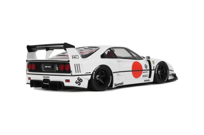GT Spirit 1:18 Scale Ferrari F40 Liberty Walk White Diecast Model Car - Premium Collectible for Display, Racing Enthusiasts & Car Lovers