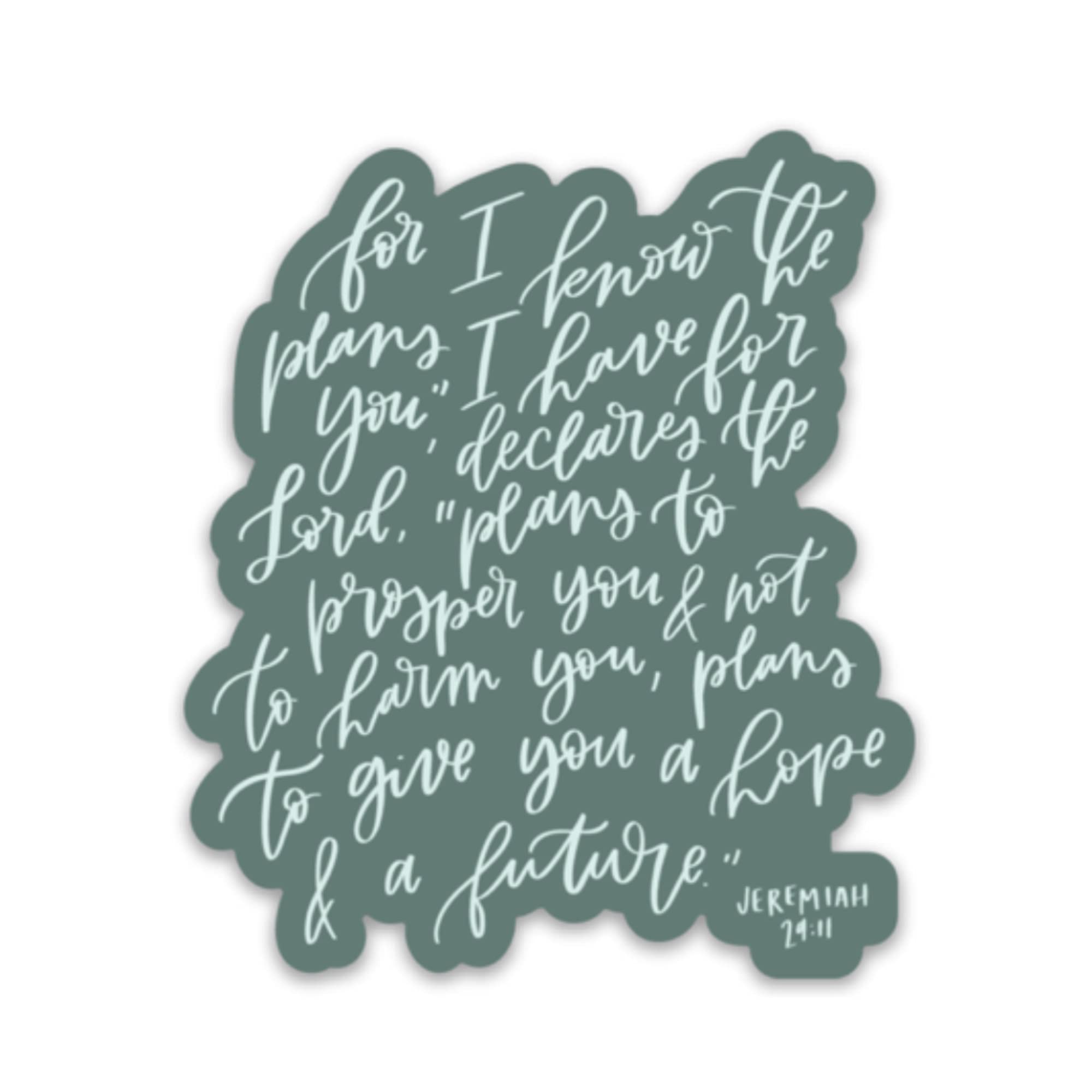 Christian Stickers - Religious Quotes & Bible Verse Decals | Jeremiah 29:11, Faith, God & Jesus Stickers for Journals, Bibles, Laptops & Home Decor