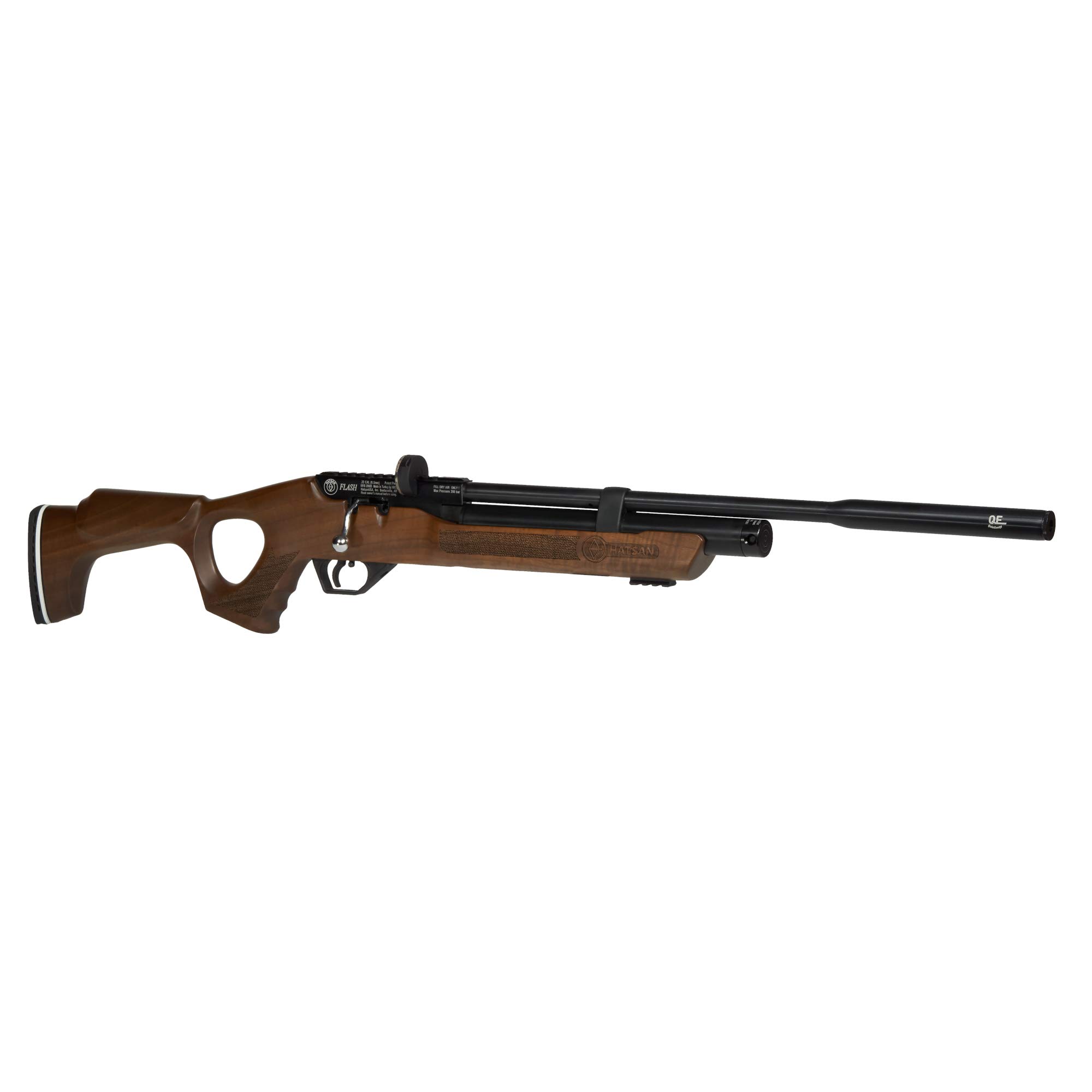 Hatsan Flash Wood QE PCP Air Rifle - .22 Caliber Quiet Hunting Rifle with Synthetic Stock | Perfect for Small Game Hunting, Pest Control & Target Shooting