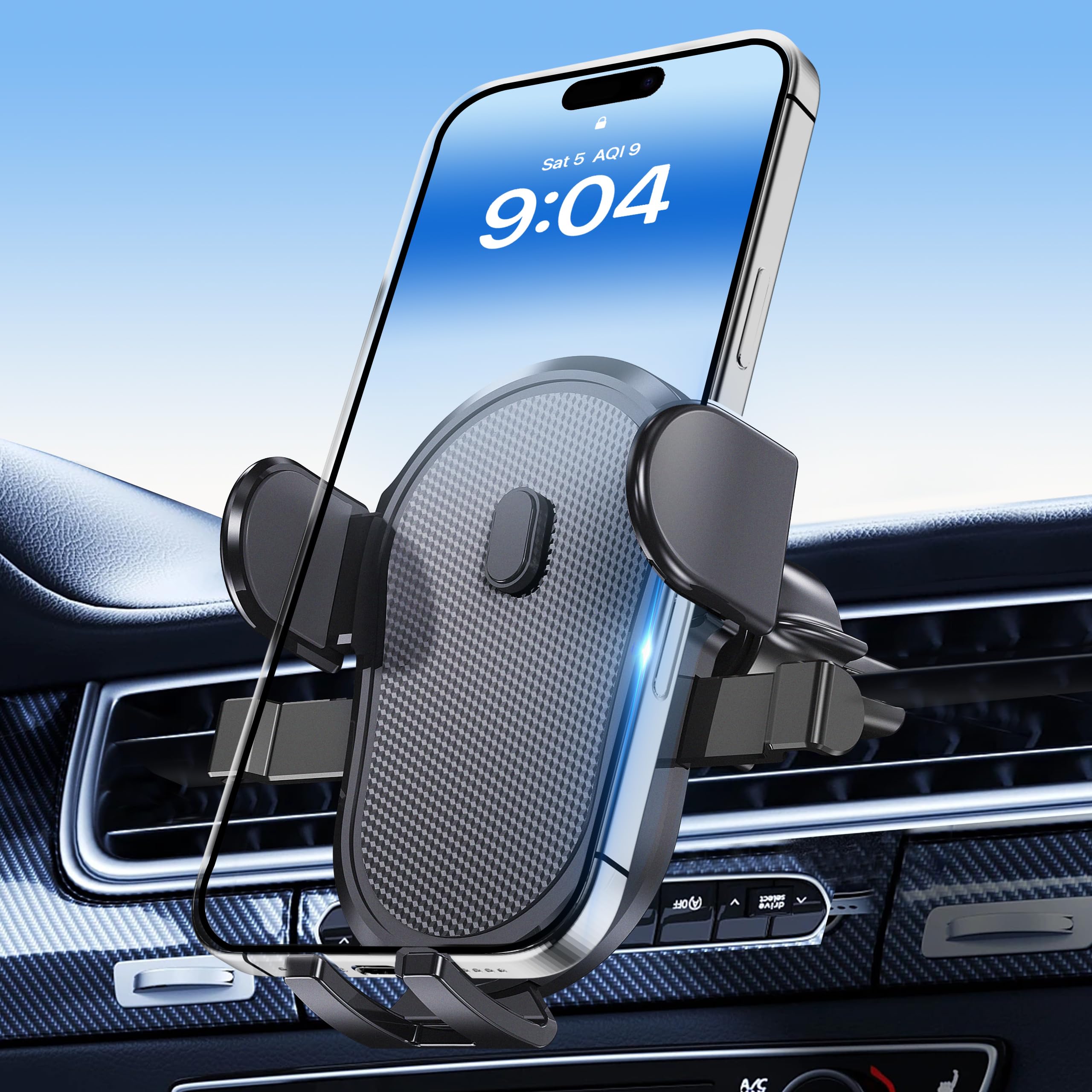 Universal Car Vent Phone Mount - Upgraded Clip for iPhone & All Smartphones | Secure Hands-Free Holder for Driving | Perfect for GPS Navigation & Road Trips