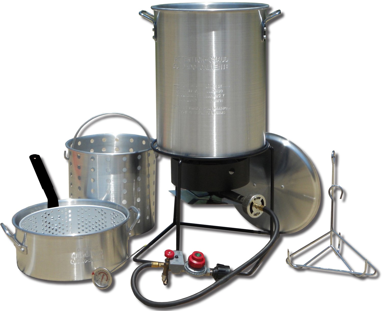 King Kooker 1265BF3 Portable Propane Outdoor Deep Fryer & Boiler Set with 2 Aluminum Pots - Perfect for Camping, Tailgating, and Backyard Cooking