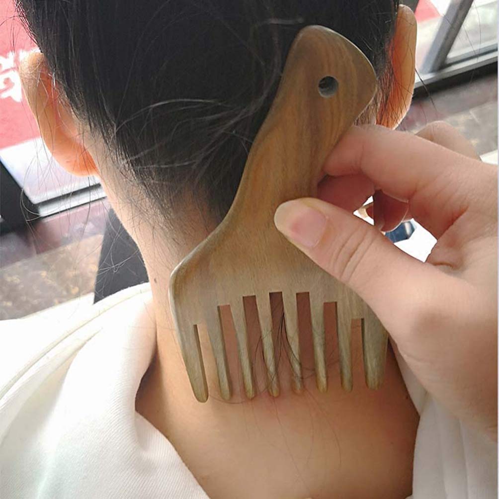 Premium Sandalwood Hair Comb - Wide Tooth Wooden Comb for Men & Women - Detangling Afro Pick for Natural Hair, Beard & Curly Hair - Perfect for Daily Styling & Travel Accessories