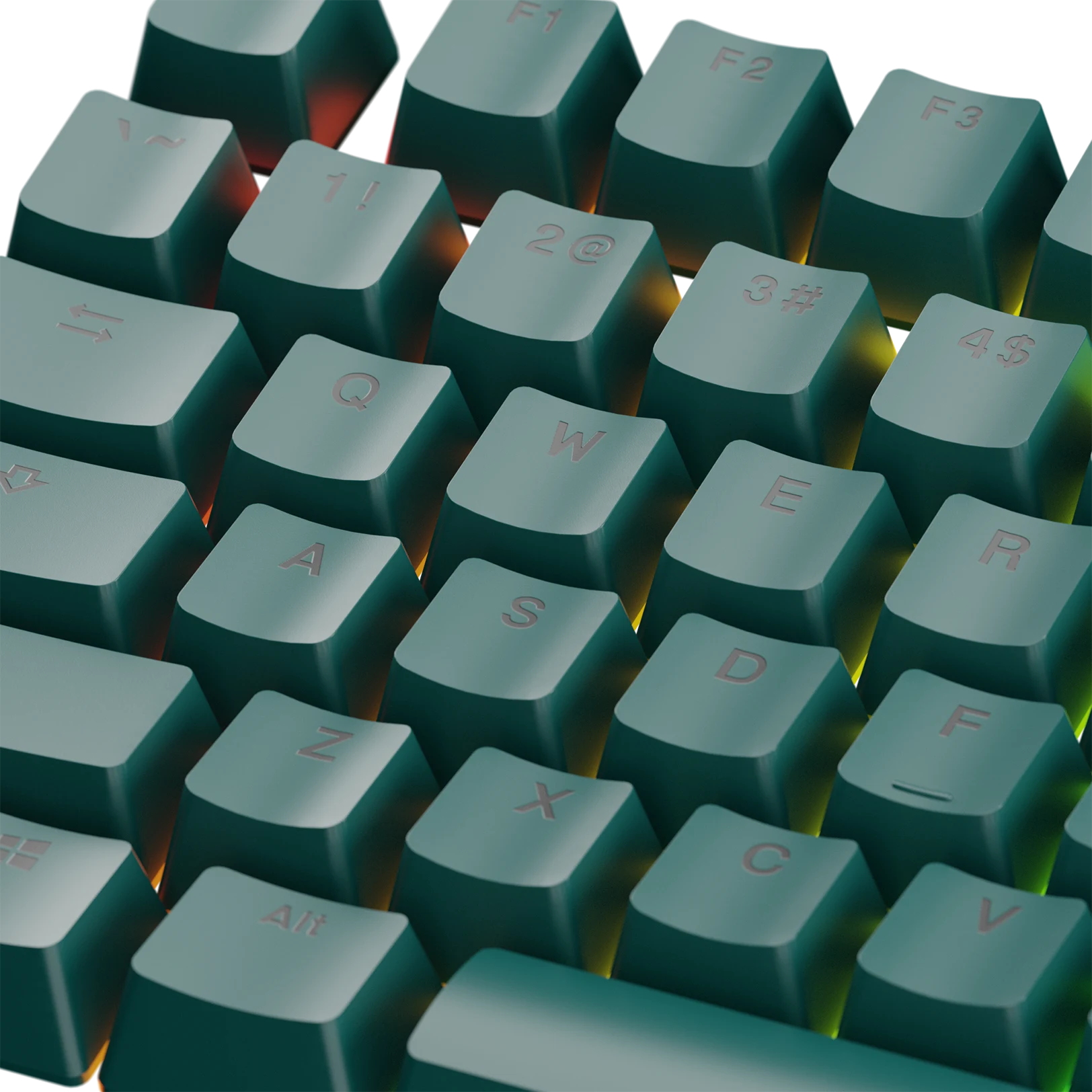 Custom Keycaps for Mechanical Keyboards - Totem Green Design - Durable PBT Material - Perfect for Gaming, Typing & Office Use