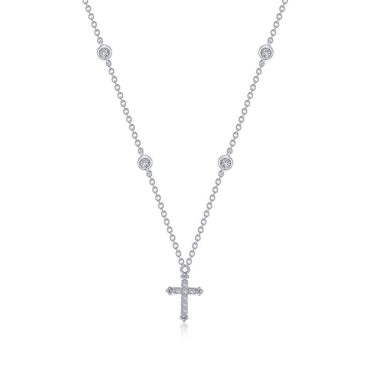 0.41 CTTW Diamond Cross Necklace for Women - 14K Gold Religious Pendant Jewelry Gift for Baptism, First Communion & Everyday Wear