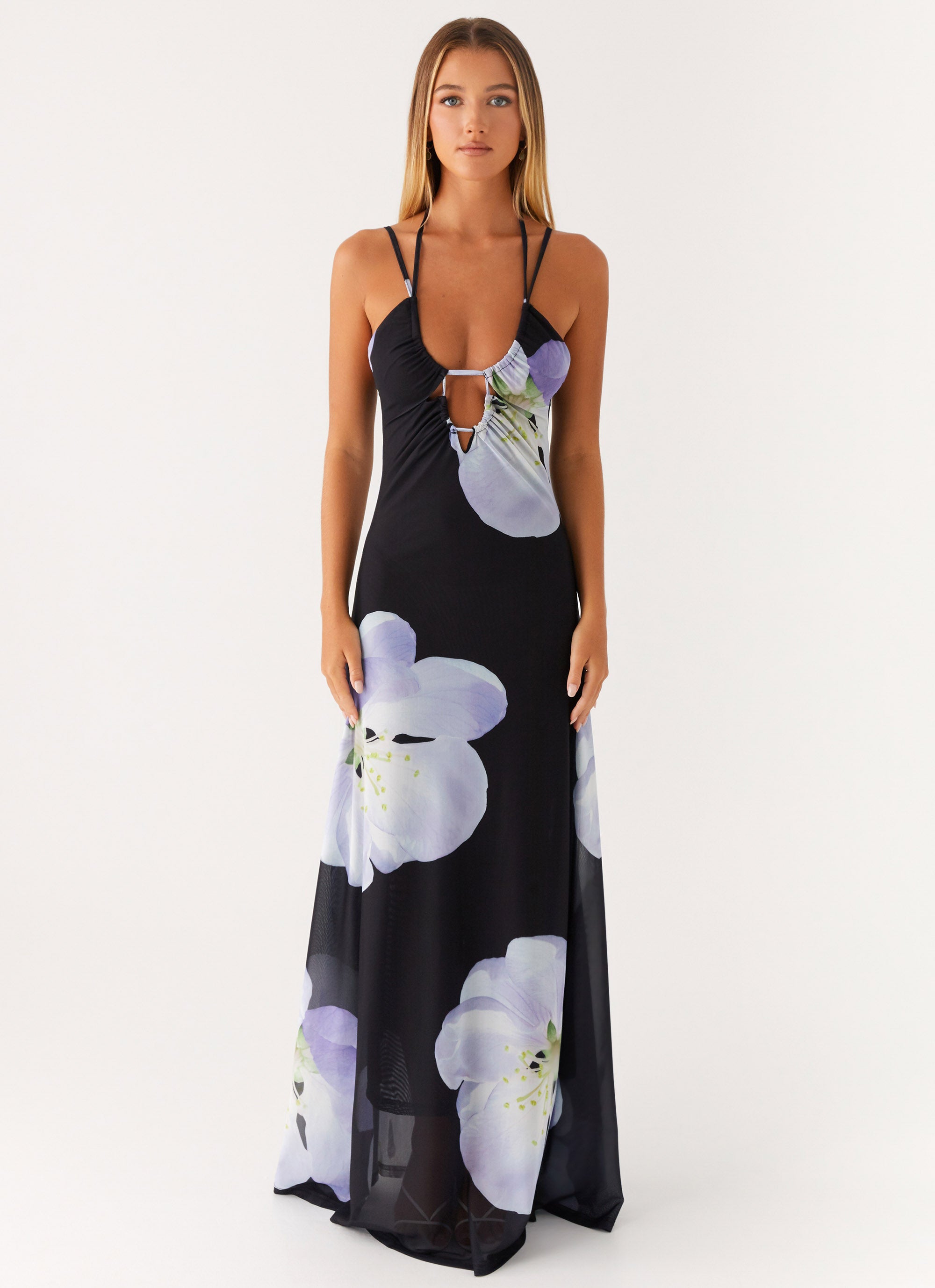 Enrika Maxi Dress - Floral Print Summer Dress for Women, Boho Chic Beach Dress, Perfect for Vacations, Parties & Casual Outings