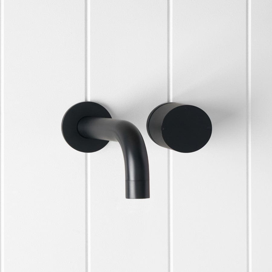 Wall Spout with Progressive Wall Mixer - Matte Black Finish for Modern Bathroom & Kitchen Faucets | Perfect for Home Renovation and Commercial Use