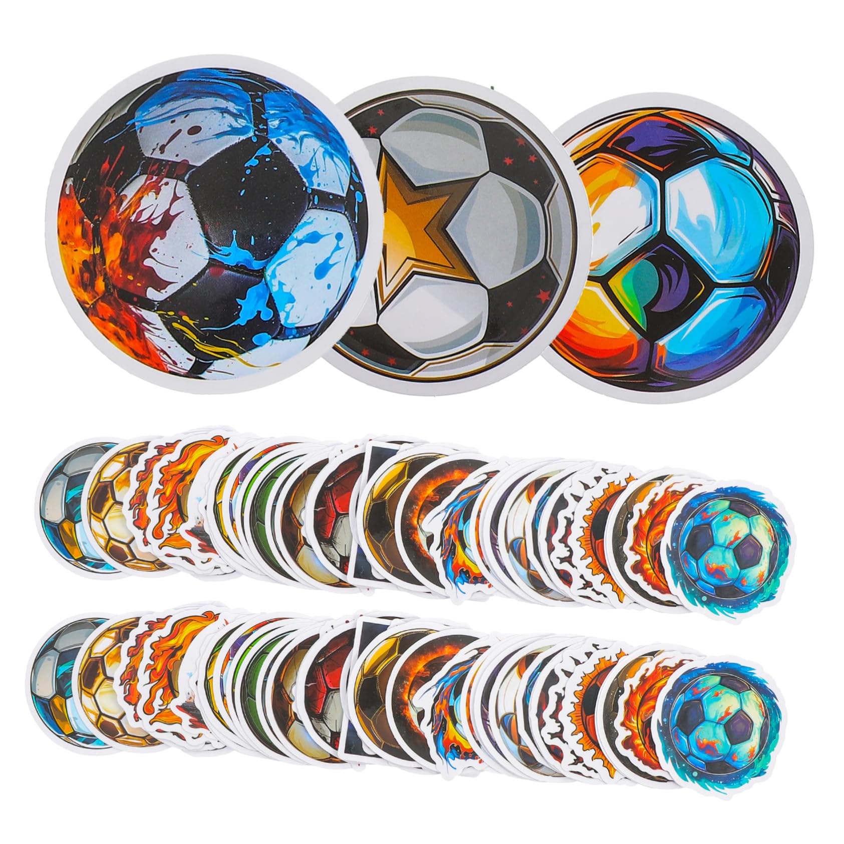BESPORTBLE 200-Piece Football Stickers Set - Soccer Ball Theme Party Decorations, Water Bottle Decals, Adhesive Paper Stickers for Sports Events, Team Parties & DIY Crafts