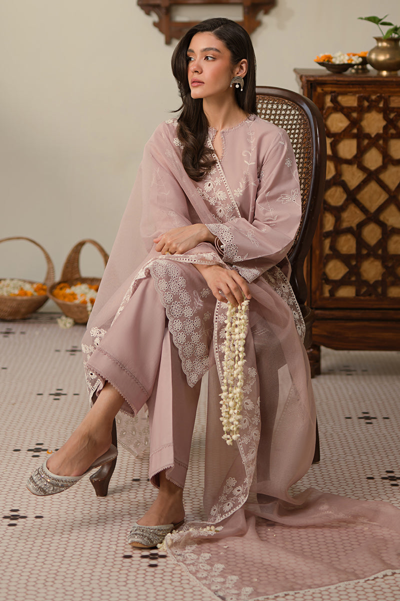Elegant MAUVE GLAM 3-Piece Chikankari Suit Set | Hand-Embroidered Pakistani Ethnic Wear | Perfect for Weddings, Parties & Festive Occasions