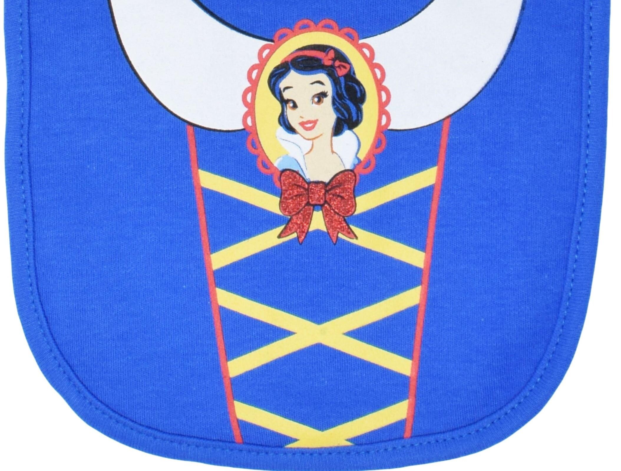 Disney Princess Baby Bibs 5-Pack - Snow White, Aurora, Belle, Ariel & Cinderella - Soft Cotton Drool Bibs for Infants & Toddlers - Perfect for Feeding Time, Daycare & Photo Shoots
