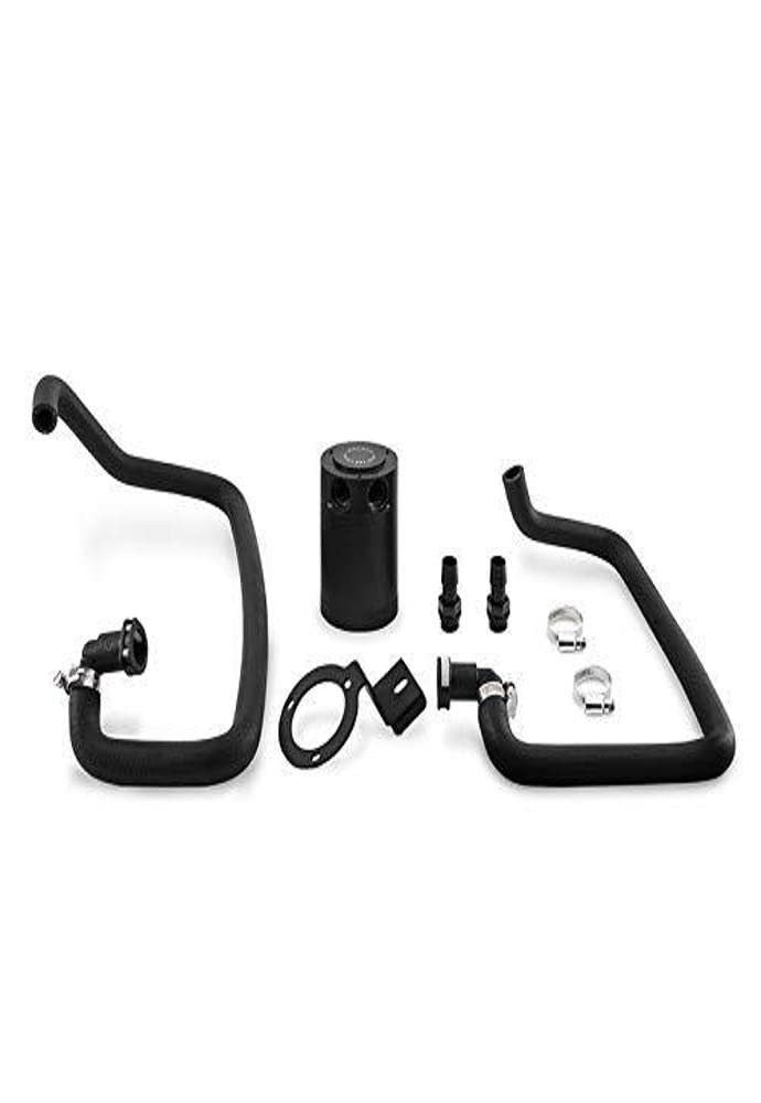 Mishimoto MMBCC-MUS4-15PBE Baffled Oil Catch Can Kit - PCV Compatible with 2015+ Ford Mustang EcoBoost (Black) | Engine Protection & Performance Upgrade for Daily Driving & Track Use