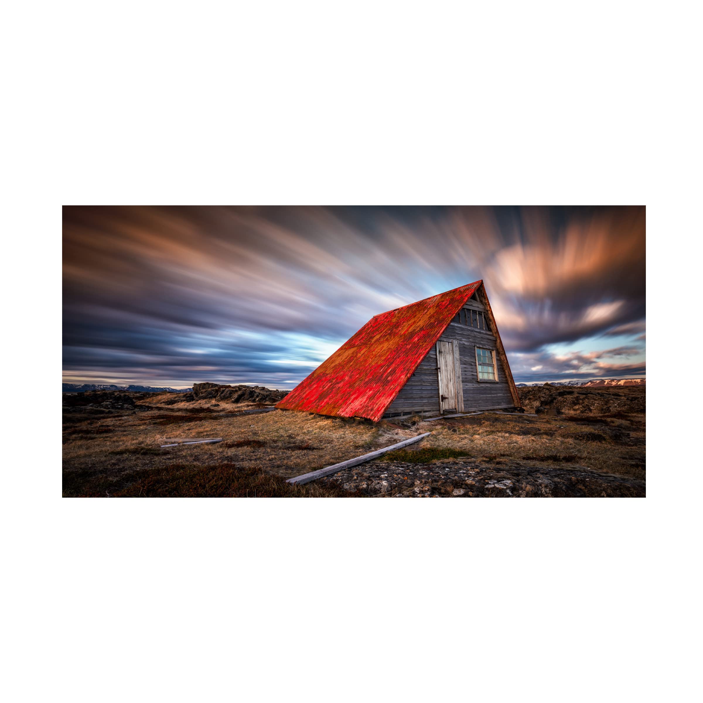 Trademark Fine Art 'Barn' Canvas Wall Art by Sus Bogaerts - Countryside Landscape Painting for Farmhouse & Rustic Home Decor
