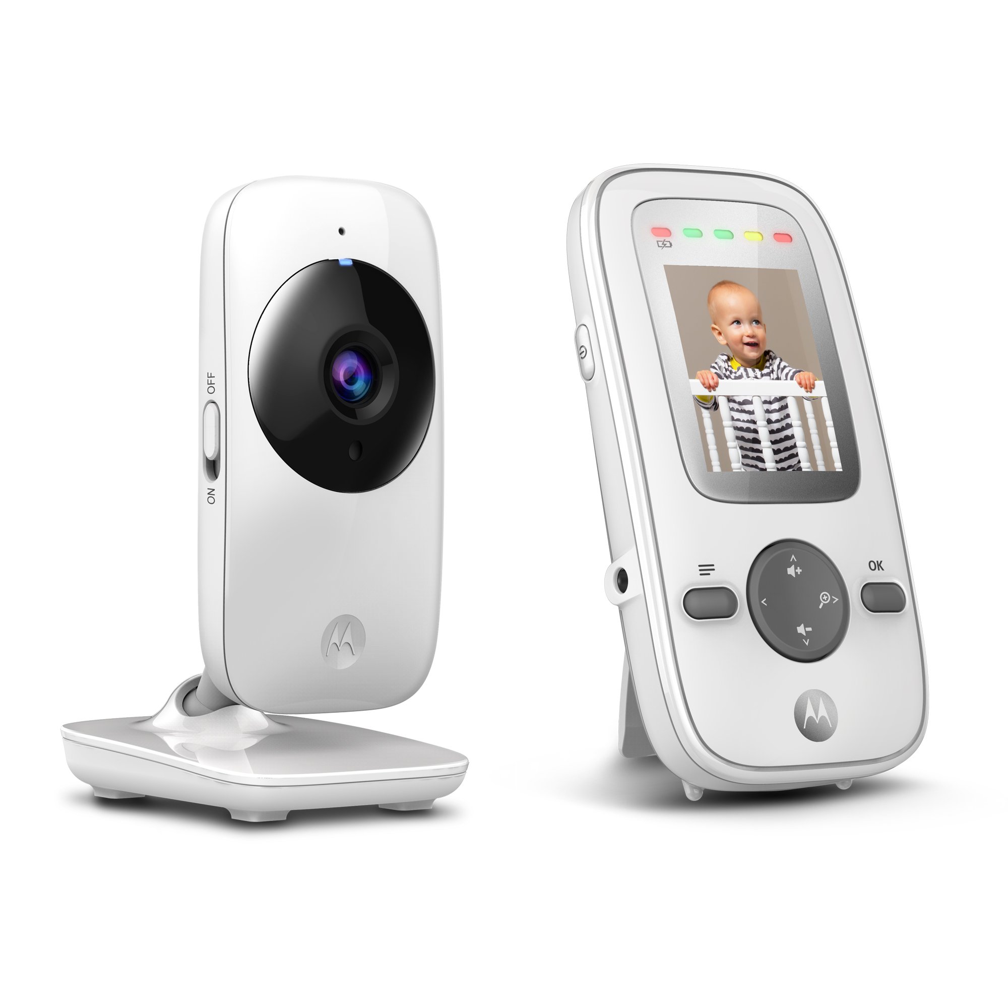 Motorola MBP481 2.4 GHz Digital Video Baby Monitor with 2-Inch Color Display, Digital Zoom & Infrared Night Vision - Wireless Baby Camera for Nursery, Bedroom & Travel