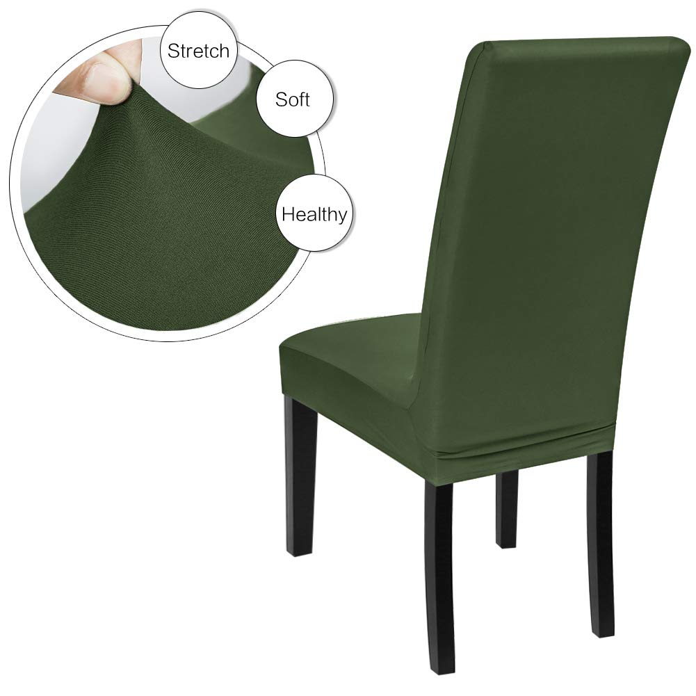 6 Pack Stretch Washable Dining Chair Covers - Super Fit Removable Slipcovers for Chairs, Perfect for Home, Hotel, Wedding & Banquet - Elegant Seat Protectors for Dining Room & Party Decor