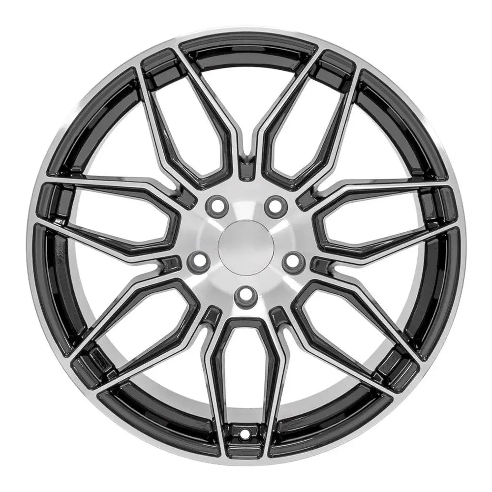 19x10 Gunmetal Wheel Replacement for Chevy Corvette - CV03C Replica Rim | Durable Alloy Wheels for Performance & Style | Perfect for Road Trips, Racing & Car Upgrades