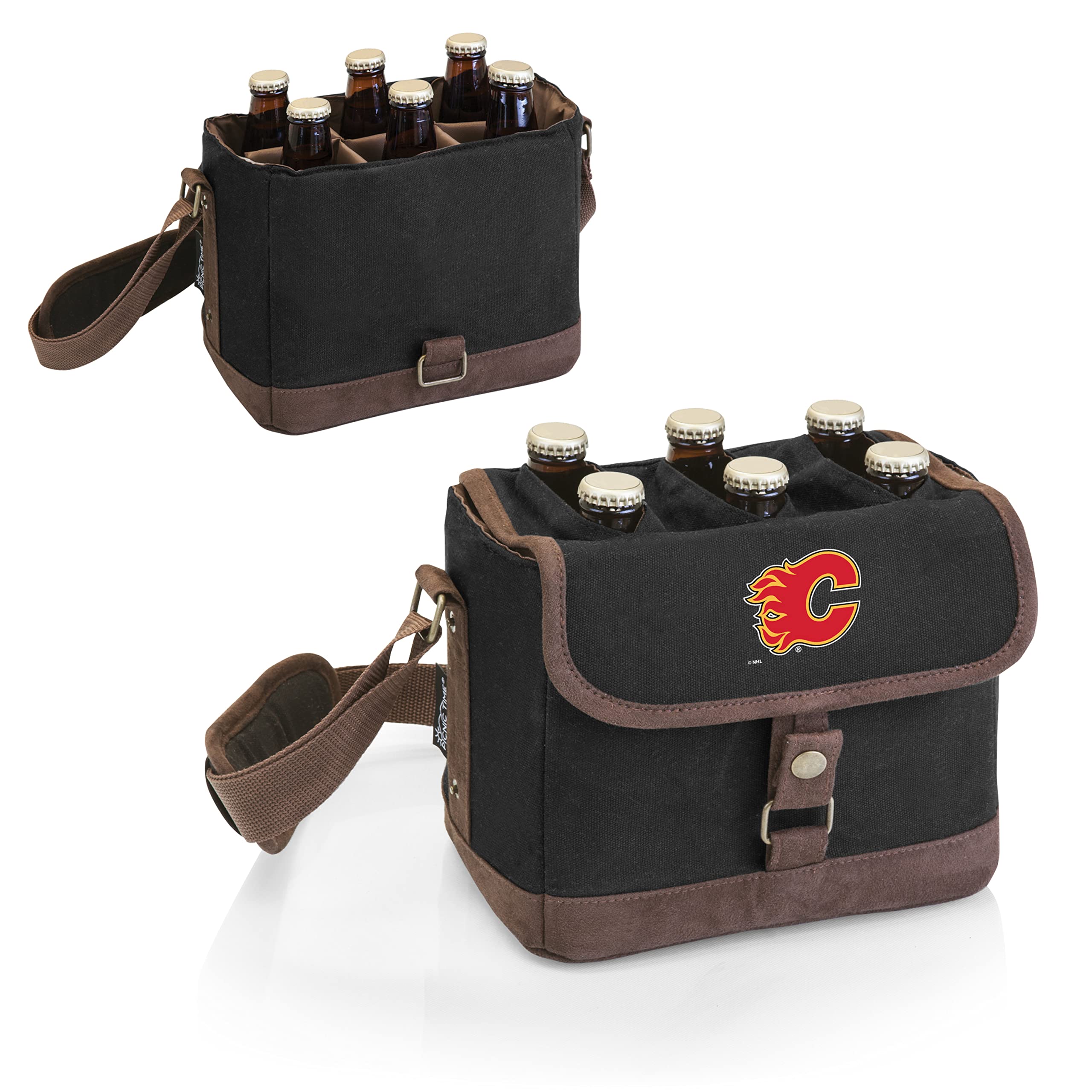PICNIC TIME NHL Anaheim Ducks Insulated Beer Caddy Cooler Tote with Bottle Opener - Portable 6-Pack Beverage Carrier for Tailgating, Camping & Beach Parties