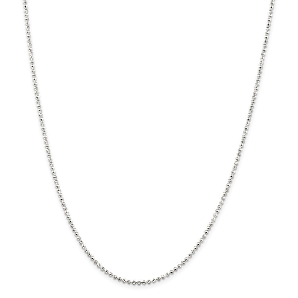 925 Sterling Silver 2mm Beaded Necklace Chain for Women - Dainty Layering Jewelry for Everyday Wear, Gifts & Special Occasions