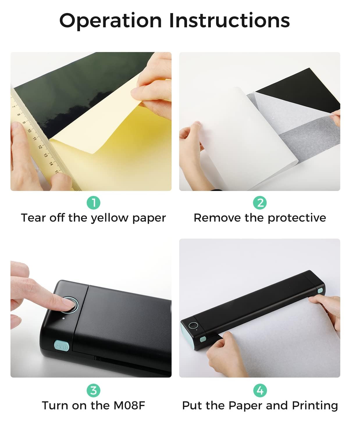 Phomemo M08F Wireless Tattoo Transfer Stencil Printer with Carrying Case - Thermal Copier Machine Kit for Tattoo Artists - Includes 10 Free Thermal Papers - Perfect for Tattoo Studios & Mobile Artists