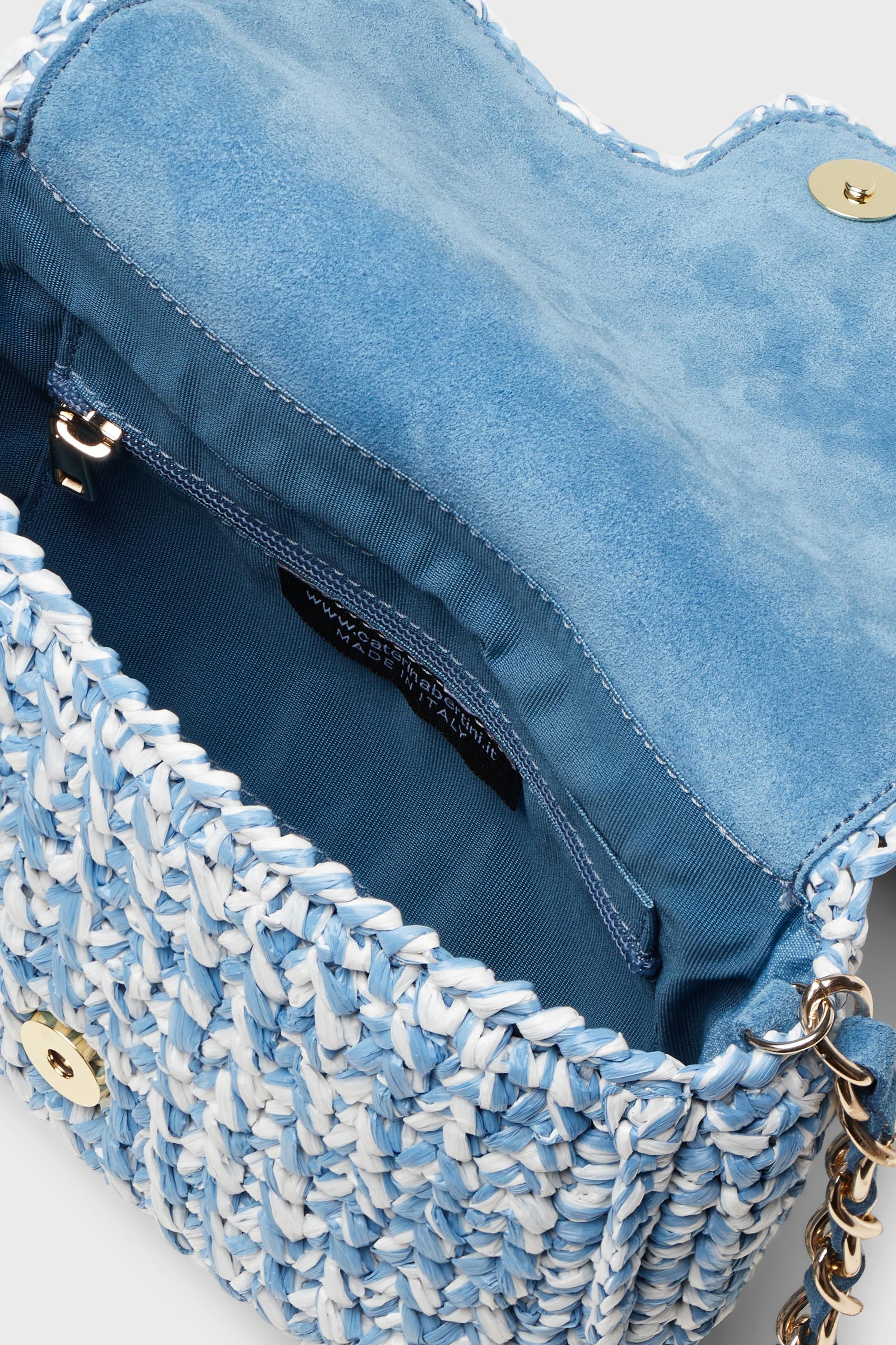 Stylish Blue Woven Shoulder Bag for Women - Lightweight Crossbody Purse with Adjustable Strap - Perfect for Travel, Shopping & Everyday Use