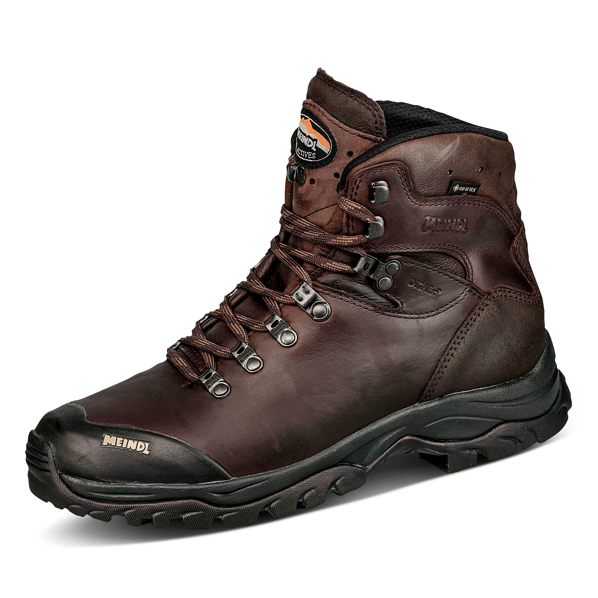 Meindl Men's Kansas GTX Hiking Boots - Waterproof Leather Outdoor Shoes, Size 6, Brown - Perfect for Mountain Trekking & Backpacking Adventures