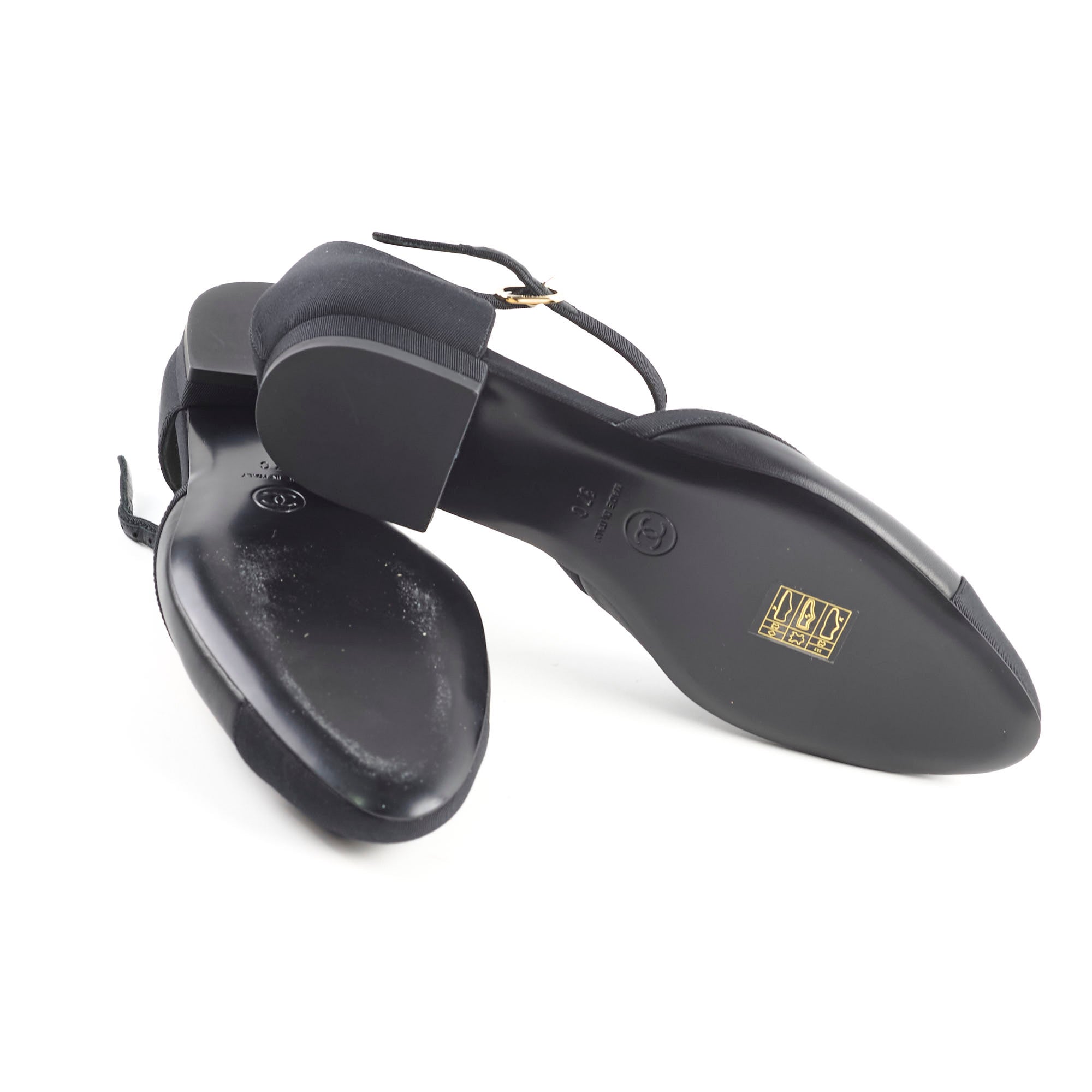 Chanel Black Mary Jane Flats for Women Size 37 | Classic Ballet Shoes for Work, Party & Everyday Wear