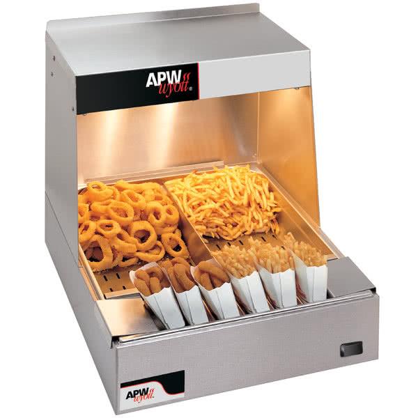 APW Wyott CFHS-21 Countertop Fry Holding Station - 120V, 1430W Commercial Deep Fryer for Restaurants & Fast Food Kitchens