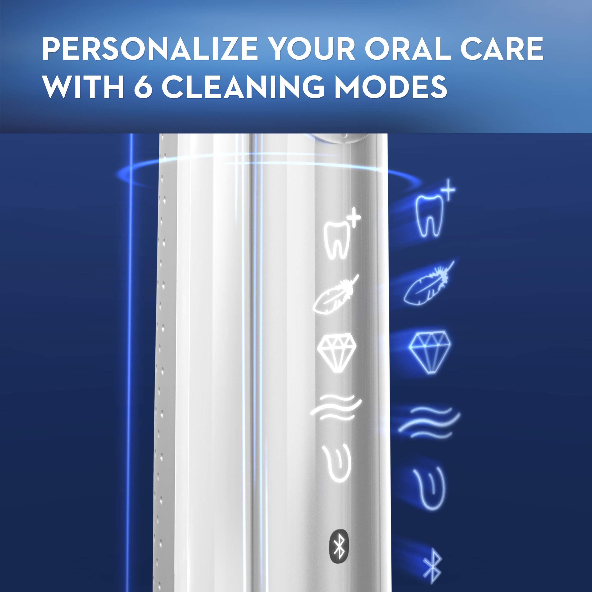 Oral-B GENIUS X Electric Toothbrush with 3 Replacement Brush Heads & Travel Case - Advanced AI Toothbrush for Professional Cleaning, White (Packaging May Vary) - Perfect for Home Use, Travel & Daily Oral Care Routine