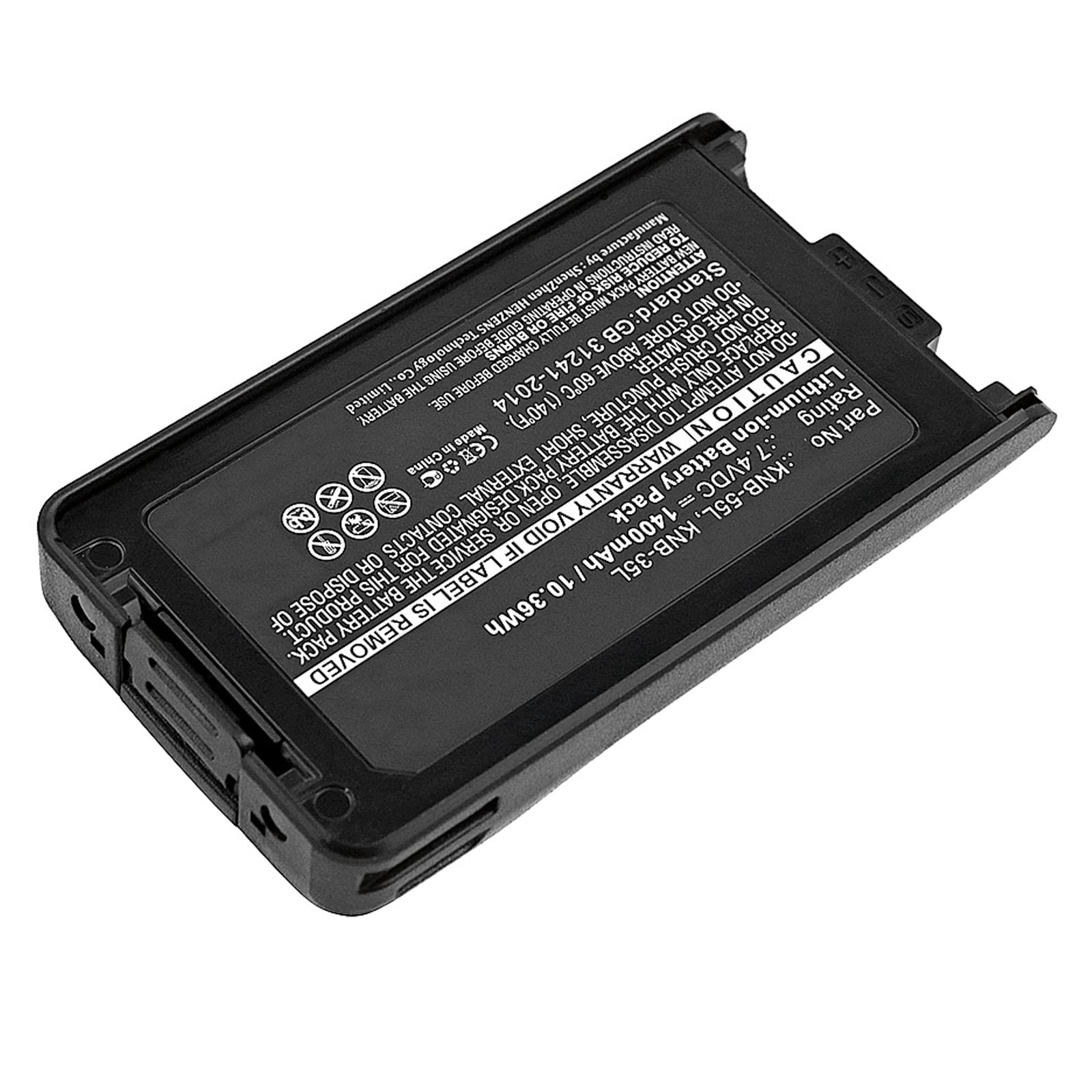 Synergy Digital 2-Way Radio Battery - High Capacity 1400mAh Li-ion Replacement for Kenwood KNB-79LC & KNB-24L (7.4V) | Perfect for Business Communication, Security, and Outdoor Activities